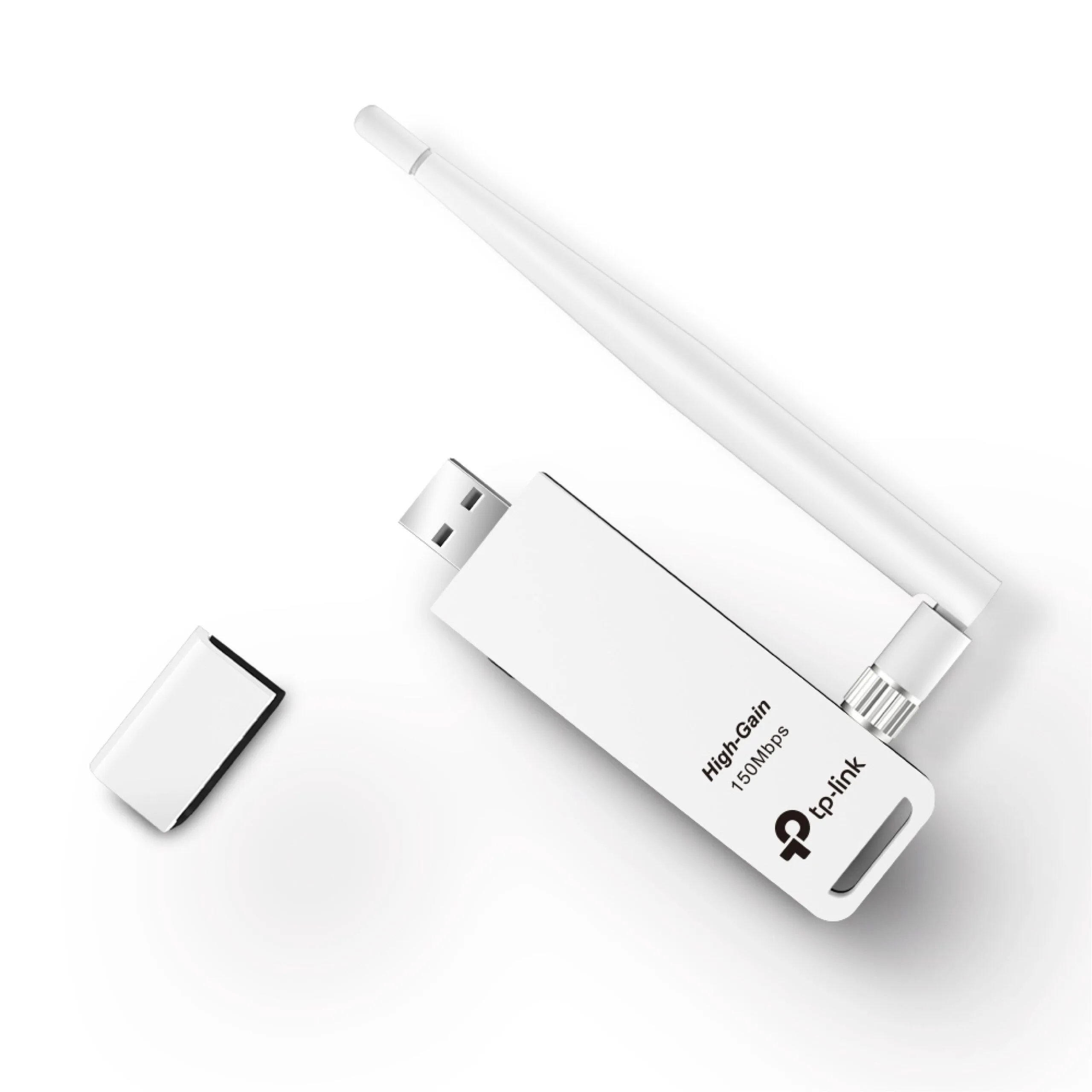 محوّل USB لاسلكي TP-Link TL-WN722N بهوائي عالي الكسب بسرعة 150 ميجابت/ث