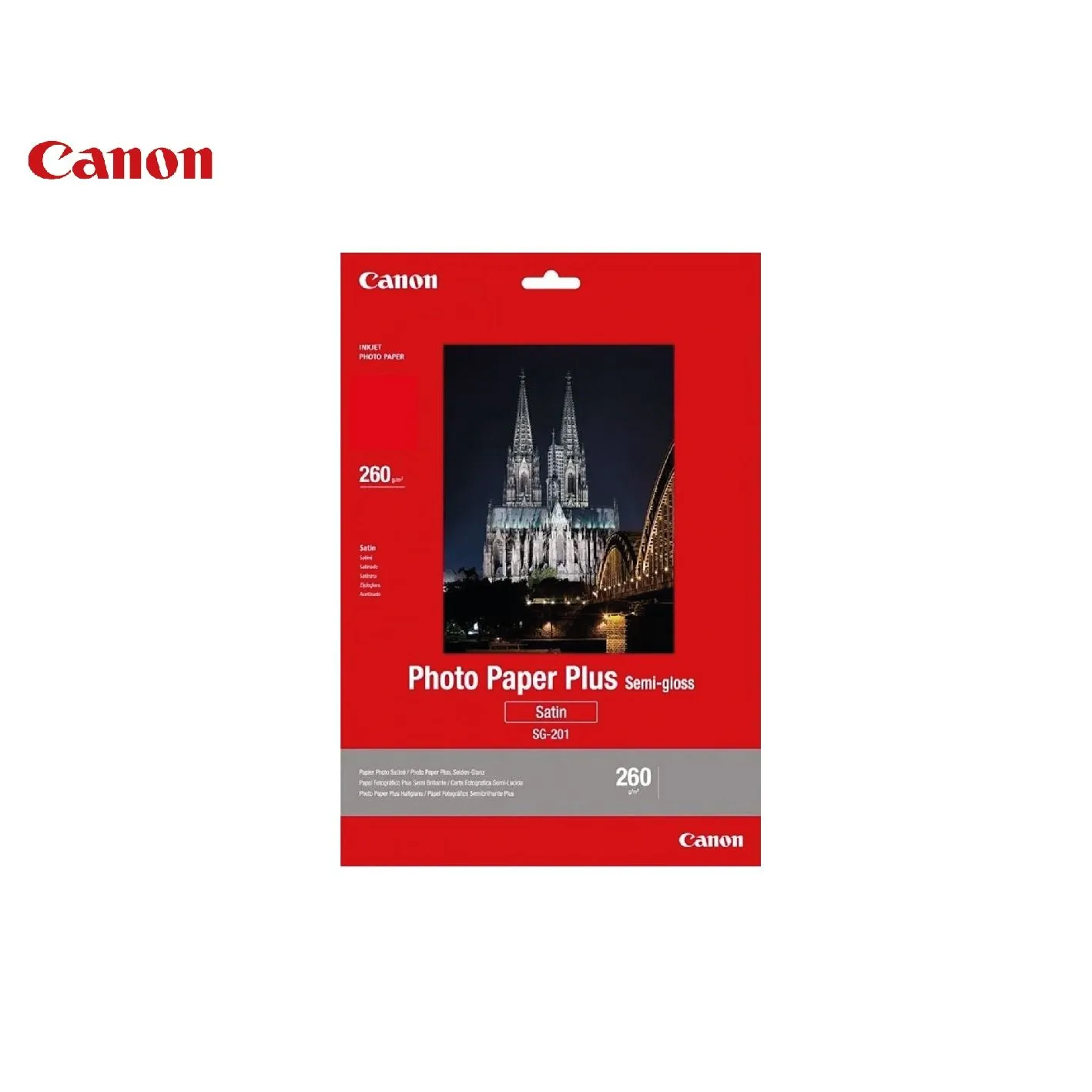 ورق صور Canon Photo Paper Plus نصف لامع 10×15 سم بوزن 260 غرام - 5 أوراق - SG-201