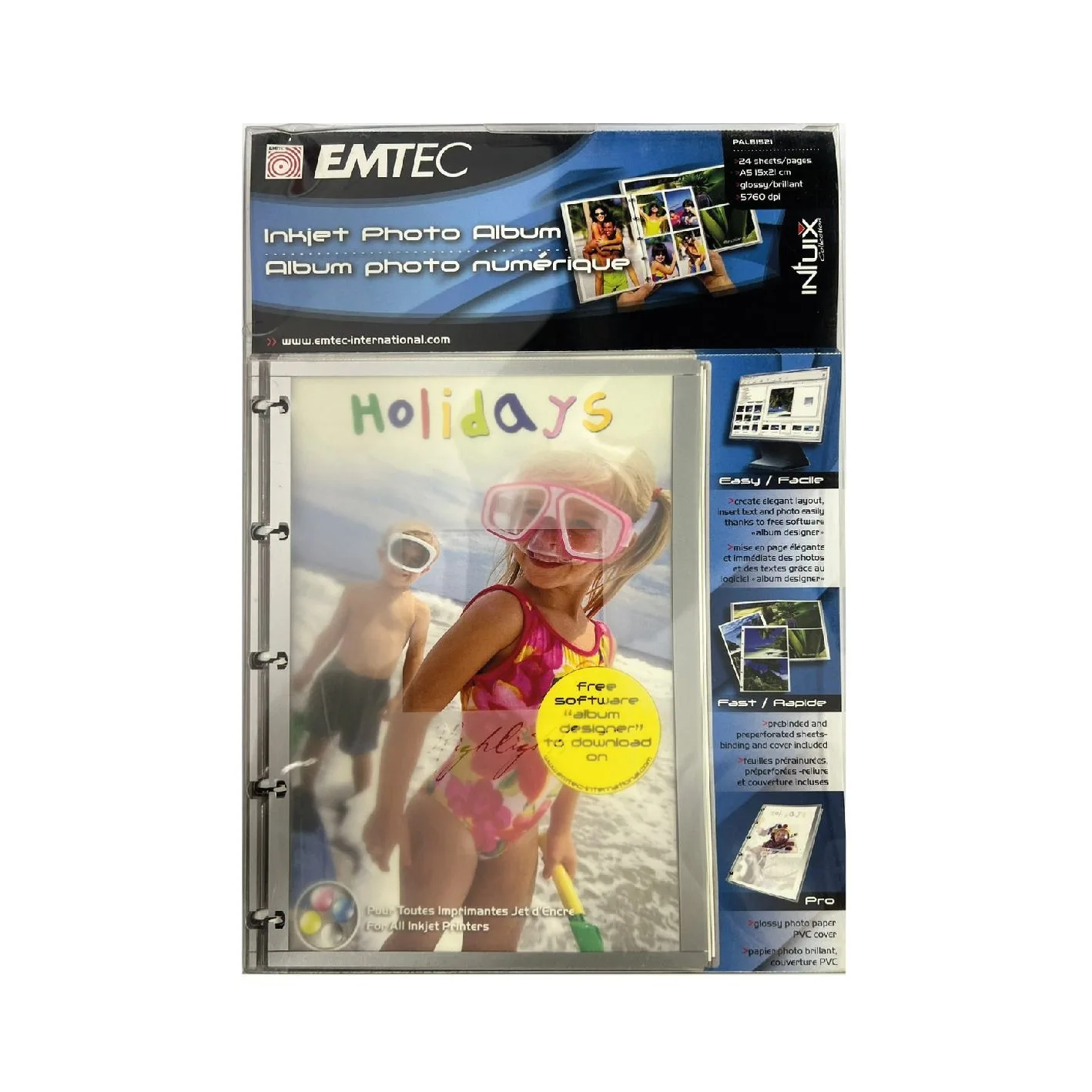 ألبوم صور EMTEC مقاس A5 (15×20 سم) لامع - 24 صفحة