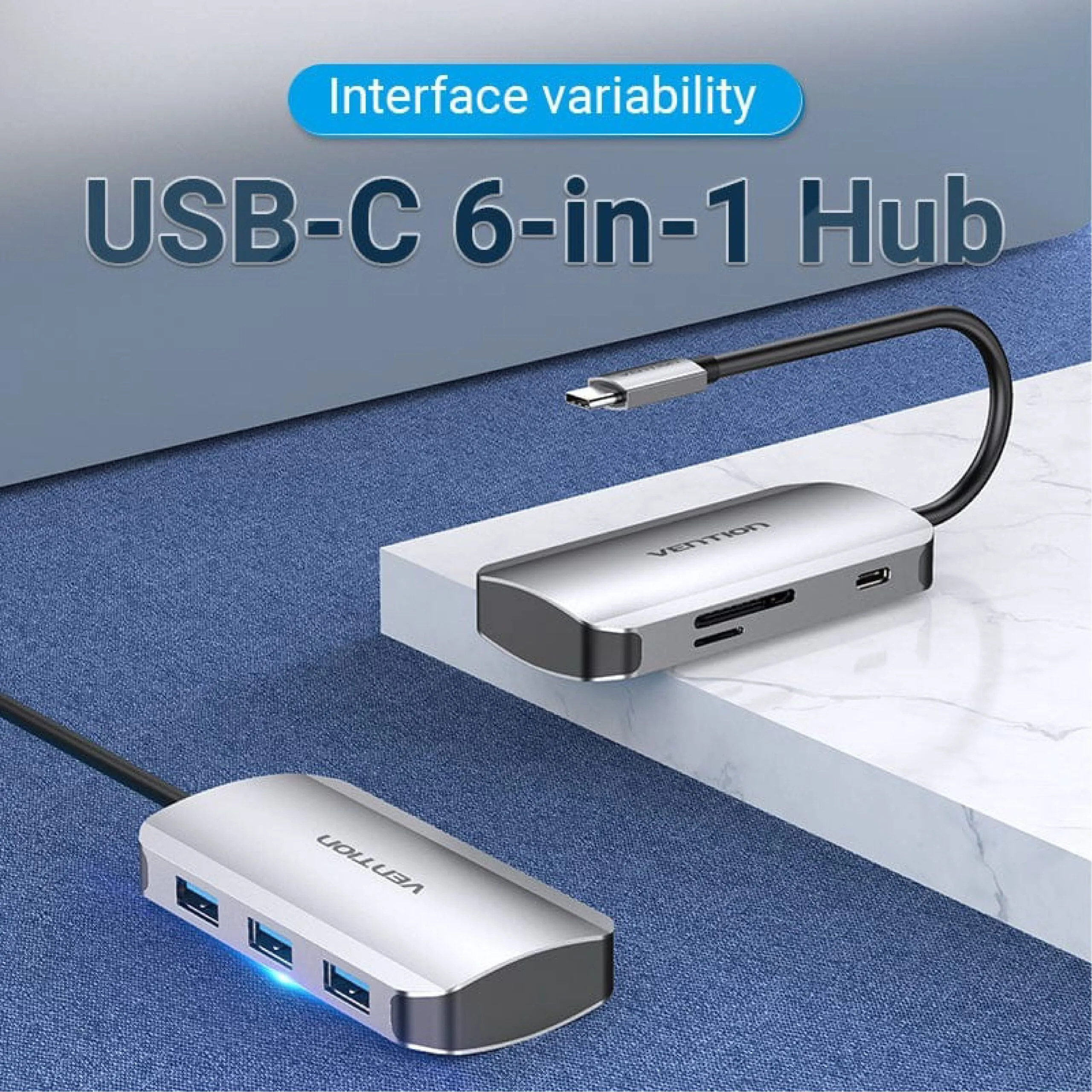 Vention 6-in-1 USB-C Hub - TNHHB