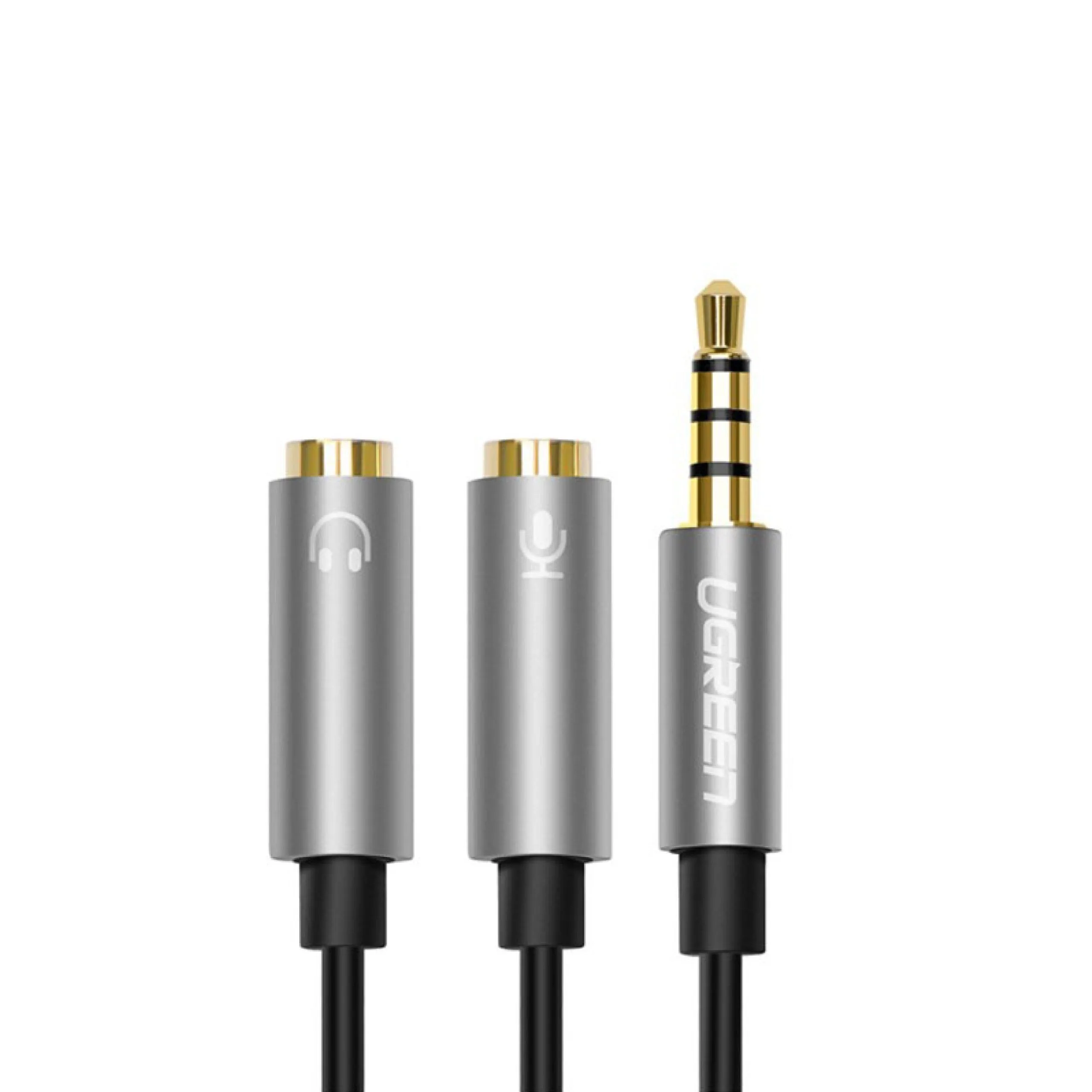 Ugreen Braided Aluminum Headphone Splitter 3.5mm 2 Female to 1 Male - 30619