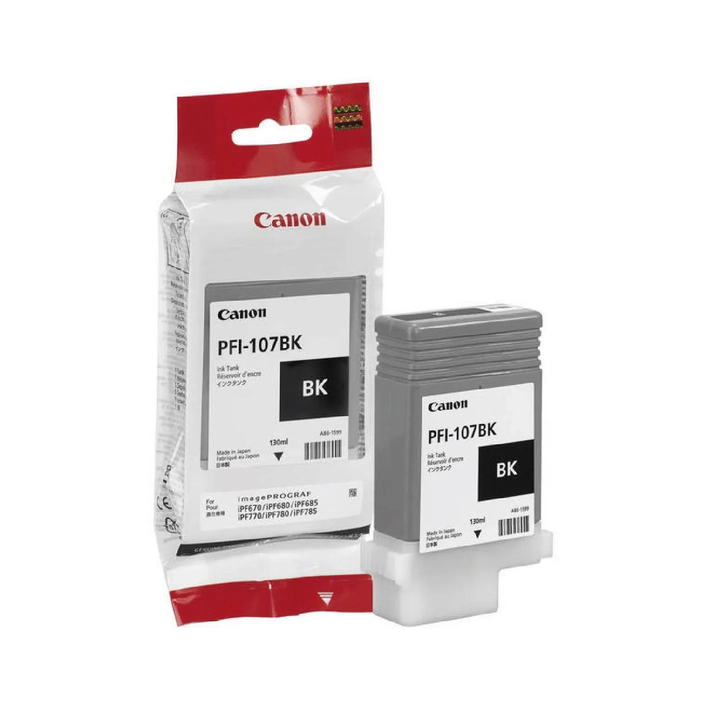 خرطوشة حبر Canon PFI-107BK أصلية - أسود