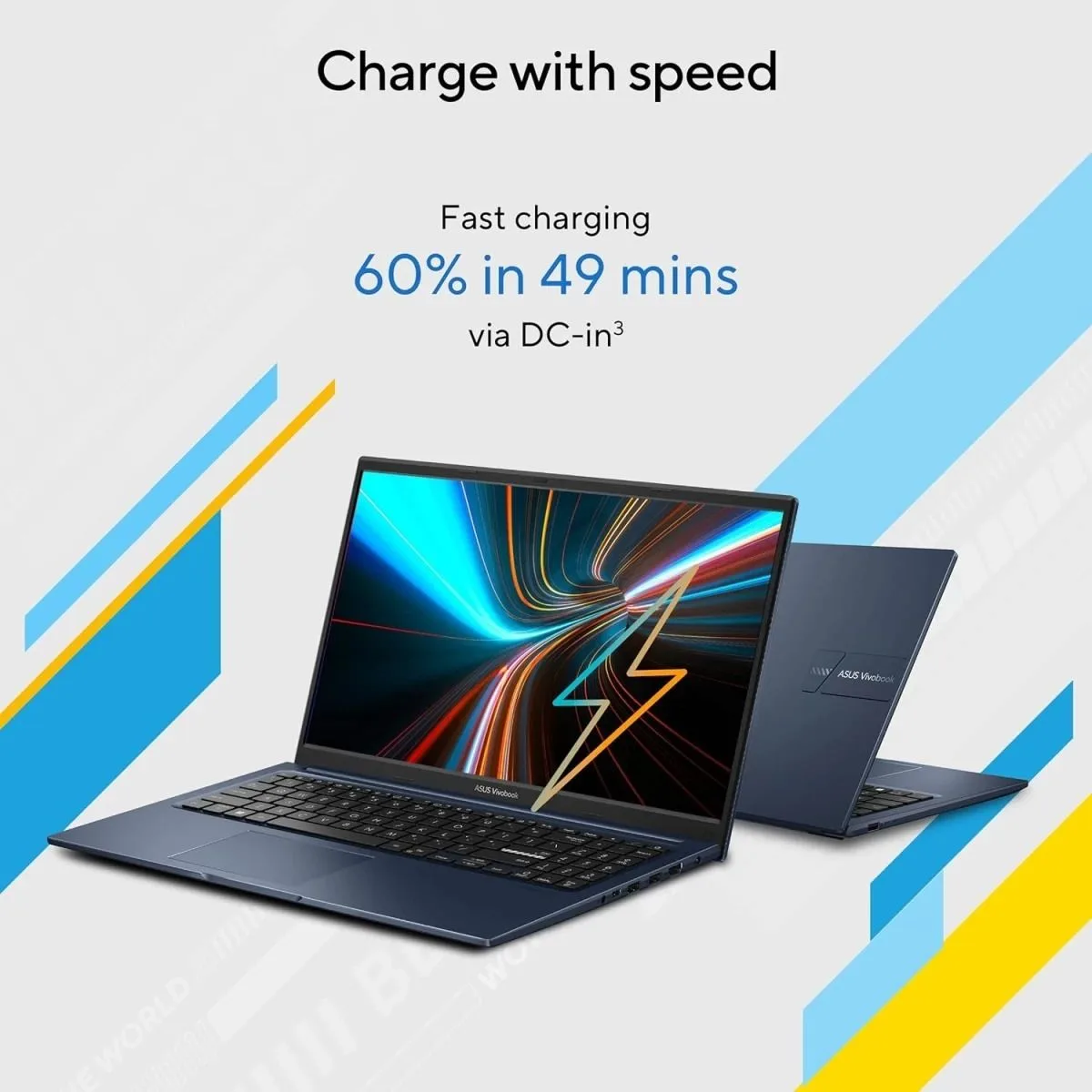 لابتوب ASUS Vivobook 15 X1504VA بمعالج Intel Core i3 الجيل 13، رام 8GB، SSD NVMe سعة 256GB، شاشة 15.6 بوصة Full HD