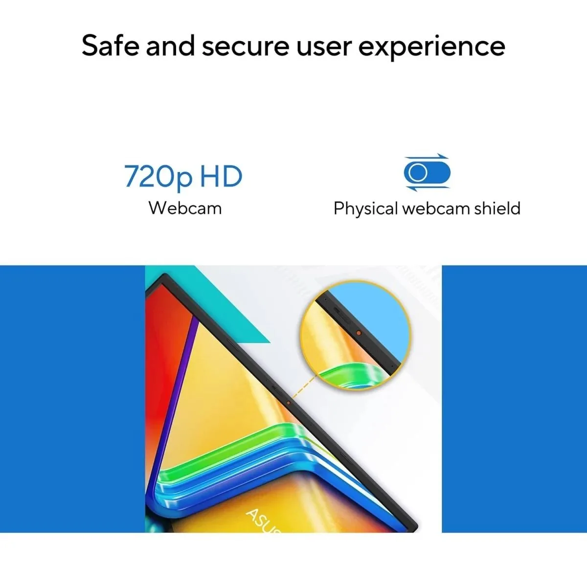 لابتوب ASUS Vivobook 15 X1504VA بمعالج Intel Core i3 الجيل 13، رام 8GB، SSD NVMe سعة 256GB، شاشة 15.6 بوصة Full HD