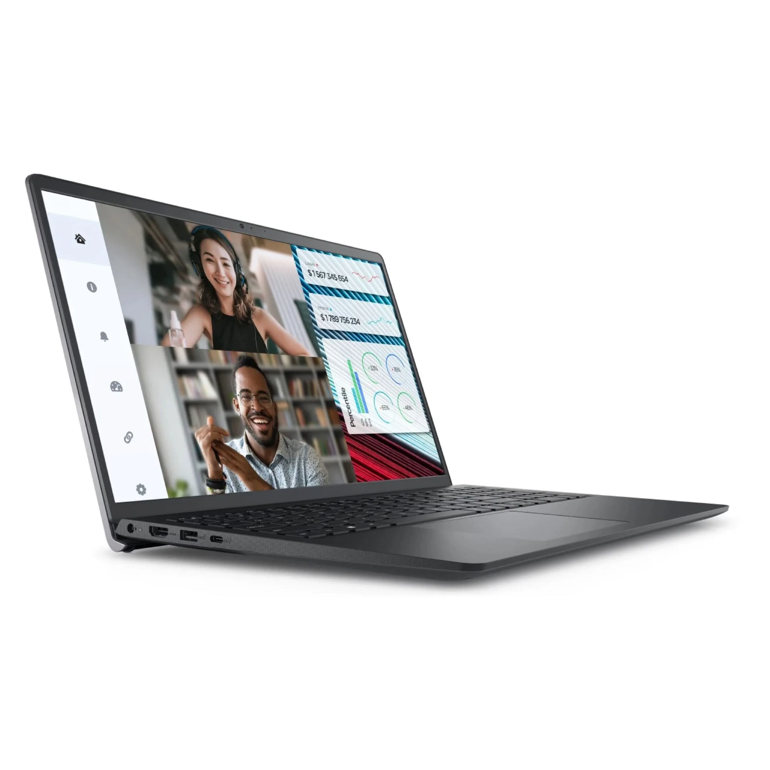 لابتوب Dell Vostro 3520 بمعالج Intel Core i3 الجيل 13، رام 8GB DDR4، SSD NVMe M.2 سعة 256GB، شاشة 15.6 بوصة FHD بتردد 12