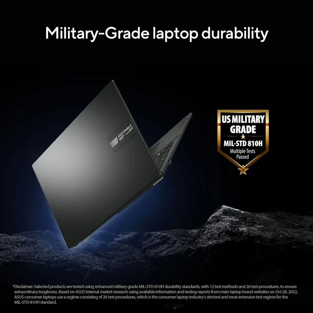 لابتوب ASUS Vivobook Go 15 بمعالج AMD Ryzen 5، رام 8GB DDR5، SSD NVMe M.2 سعة 512GB، شاشة 15.6 بوصة FHD