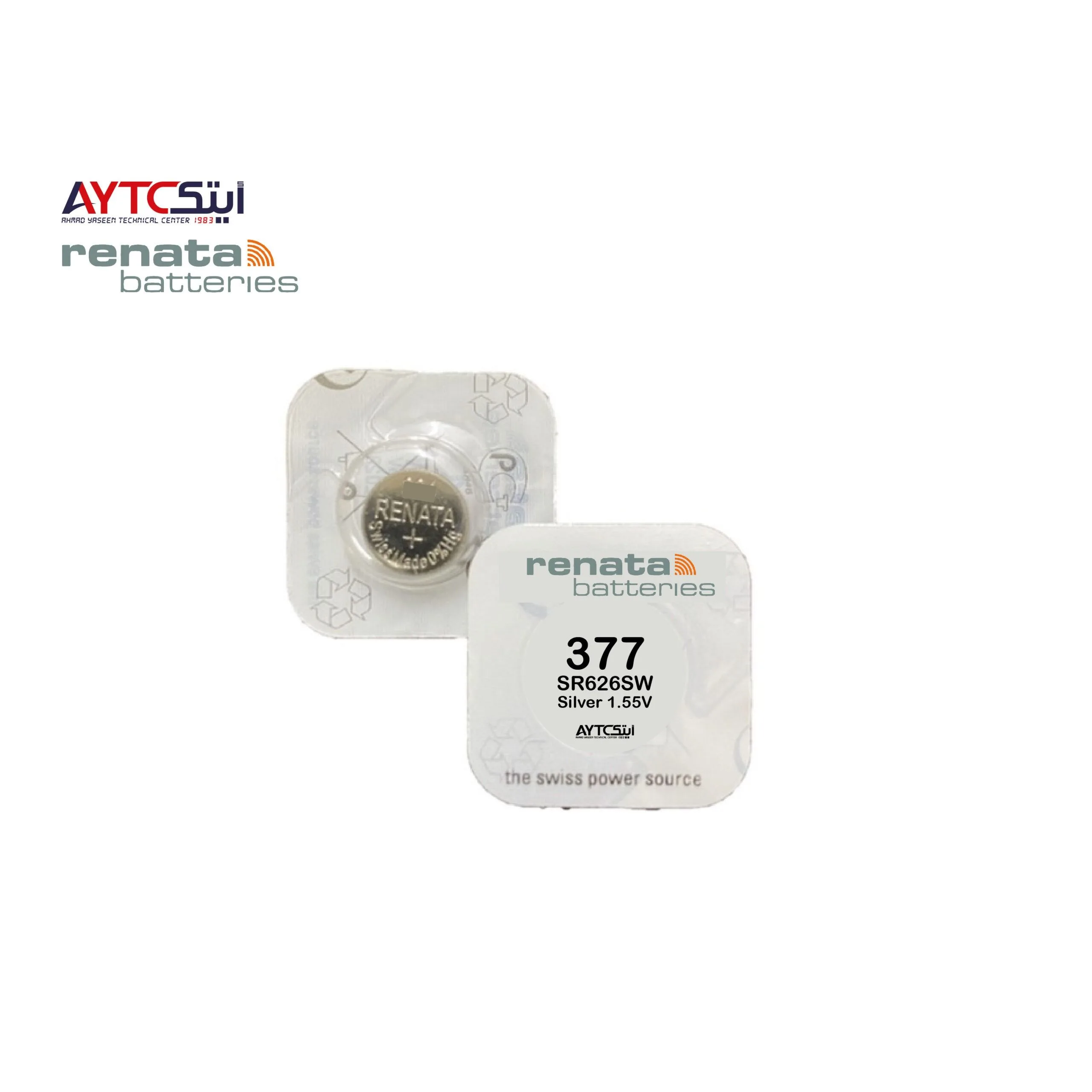 RENATA 377 SR626SW Silver Oxide Watch Batteries 1.55V