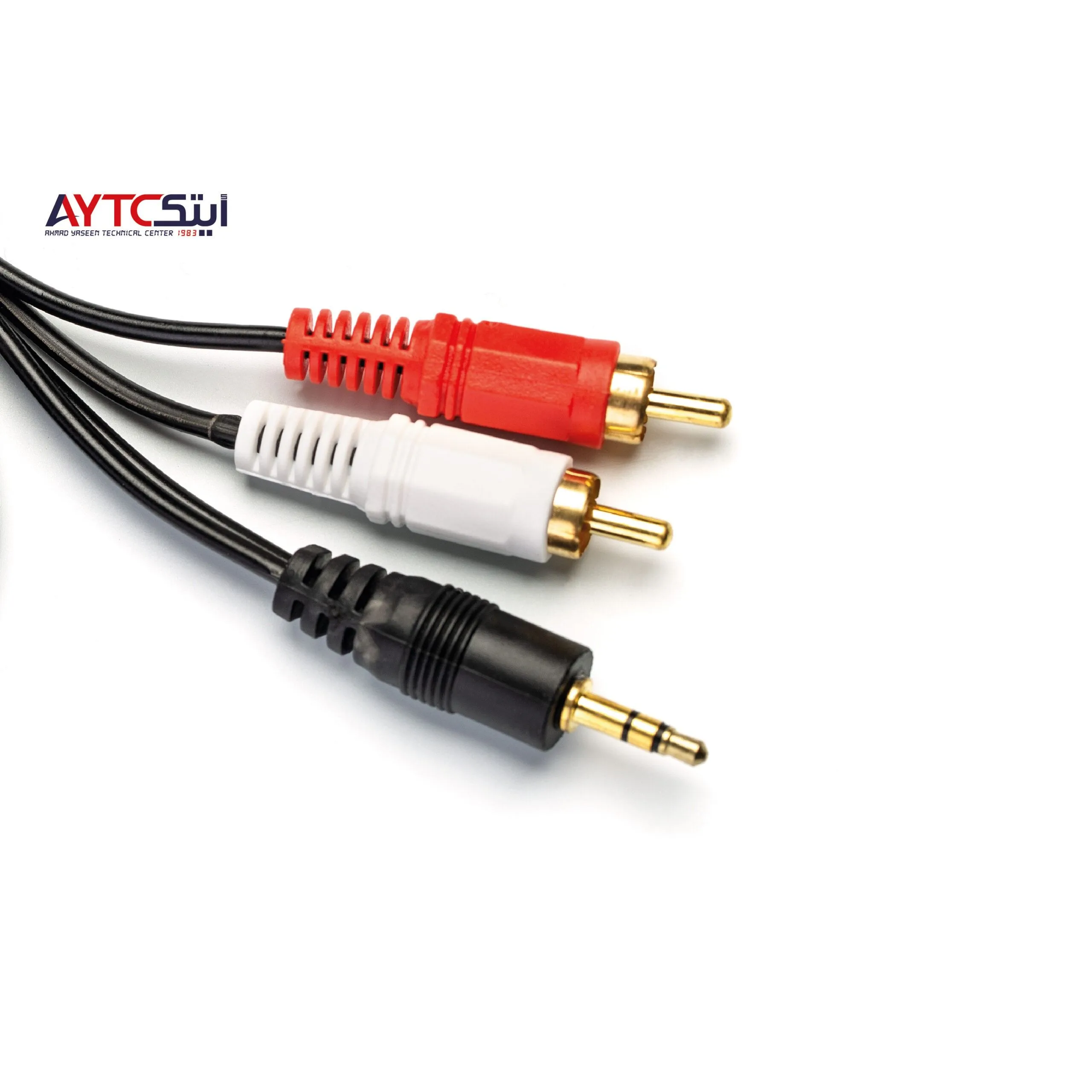 كابل صوت وصورة من AUX إلى 2RCA بطول 1.5 متر - AYTC