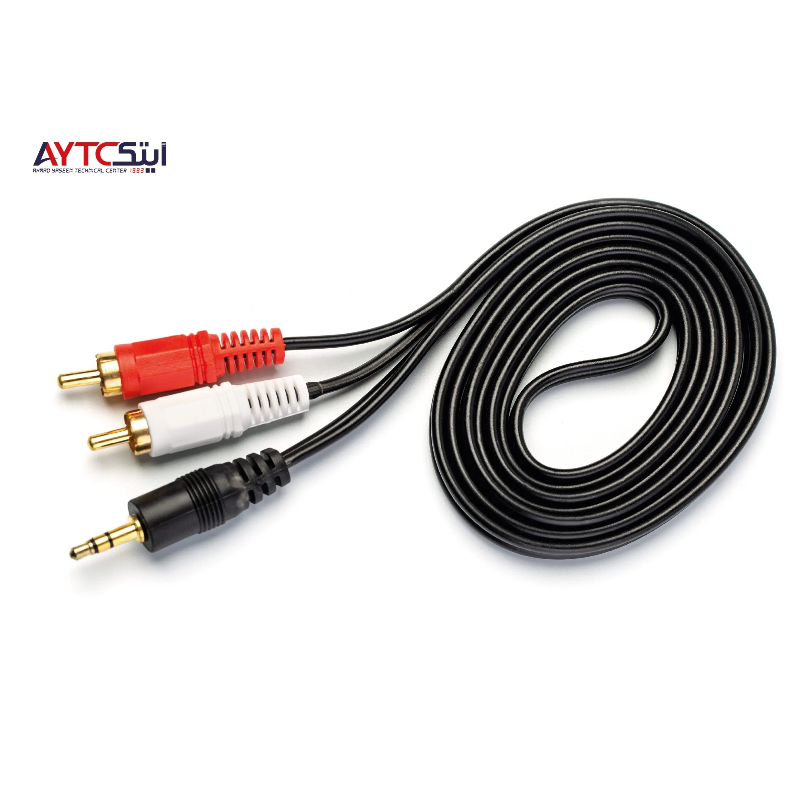 كابل صوت وصورة من AUX إلى 2RCA بطول 1.5 متر - AYTC