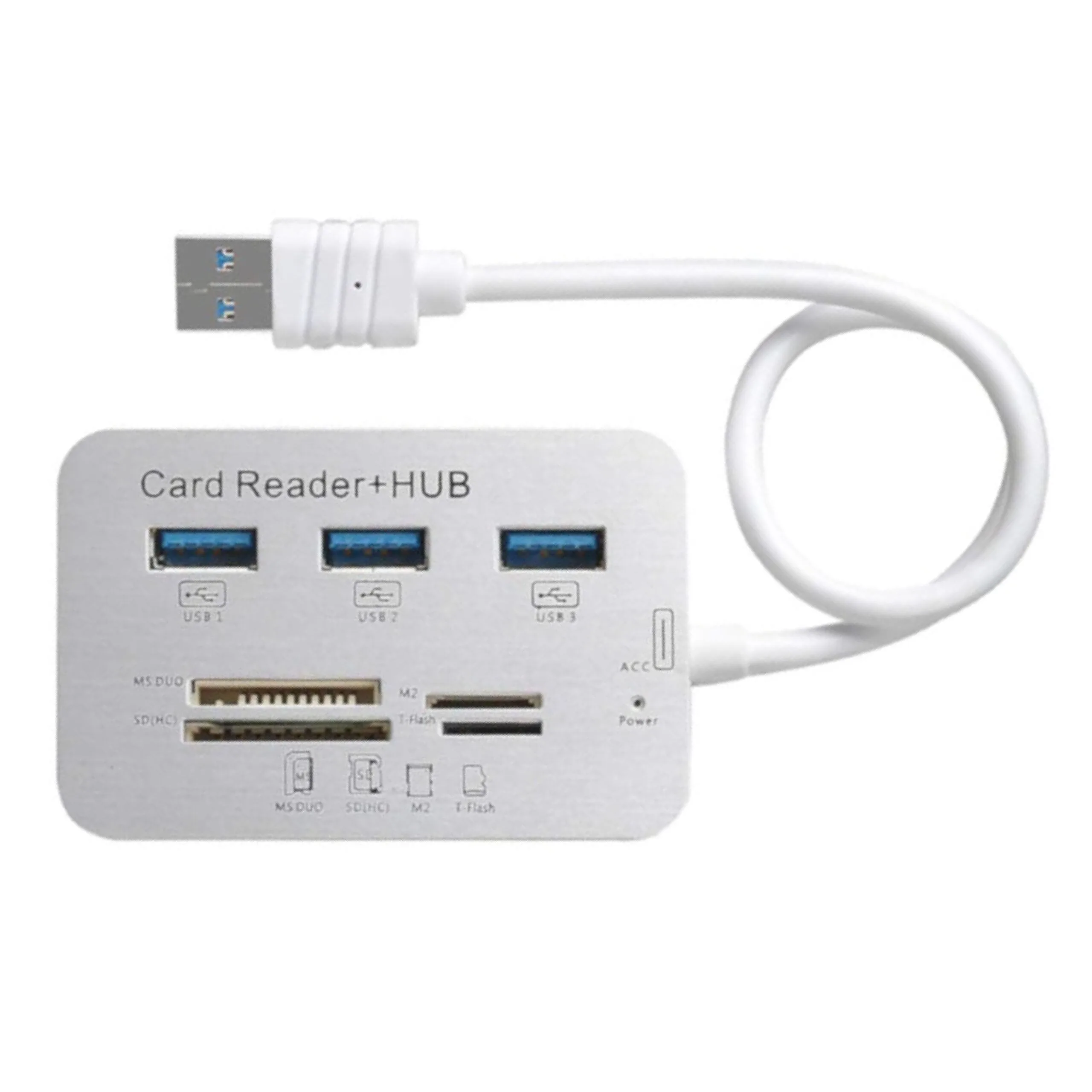 قارئ بطاقات مع موزّع USB 3.0