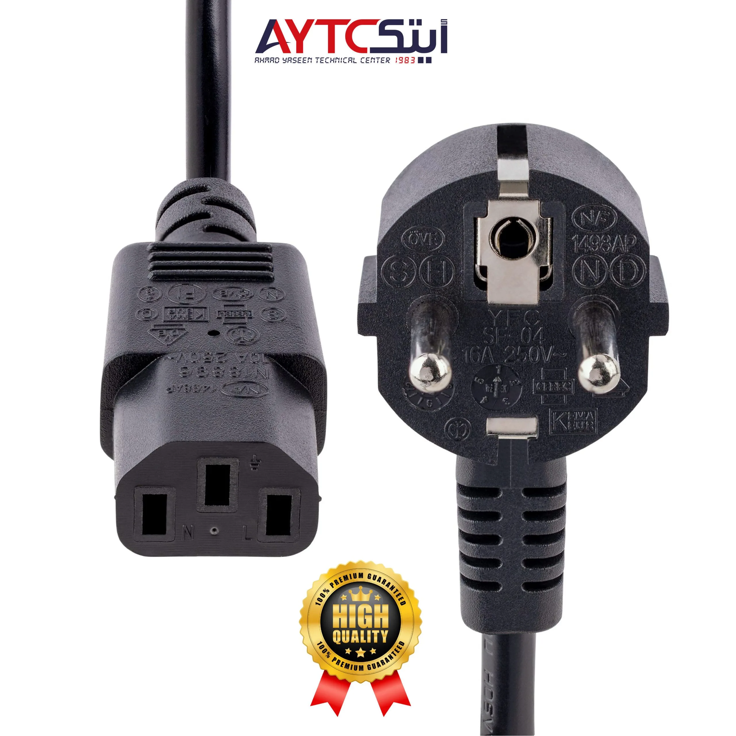 كابل كهرباء للكمبيوتر والطابعة بطول 1.5 متر - متوافق من AYTC