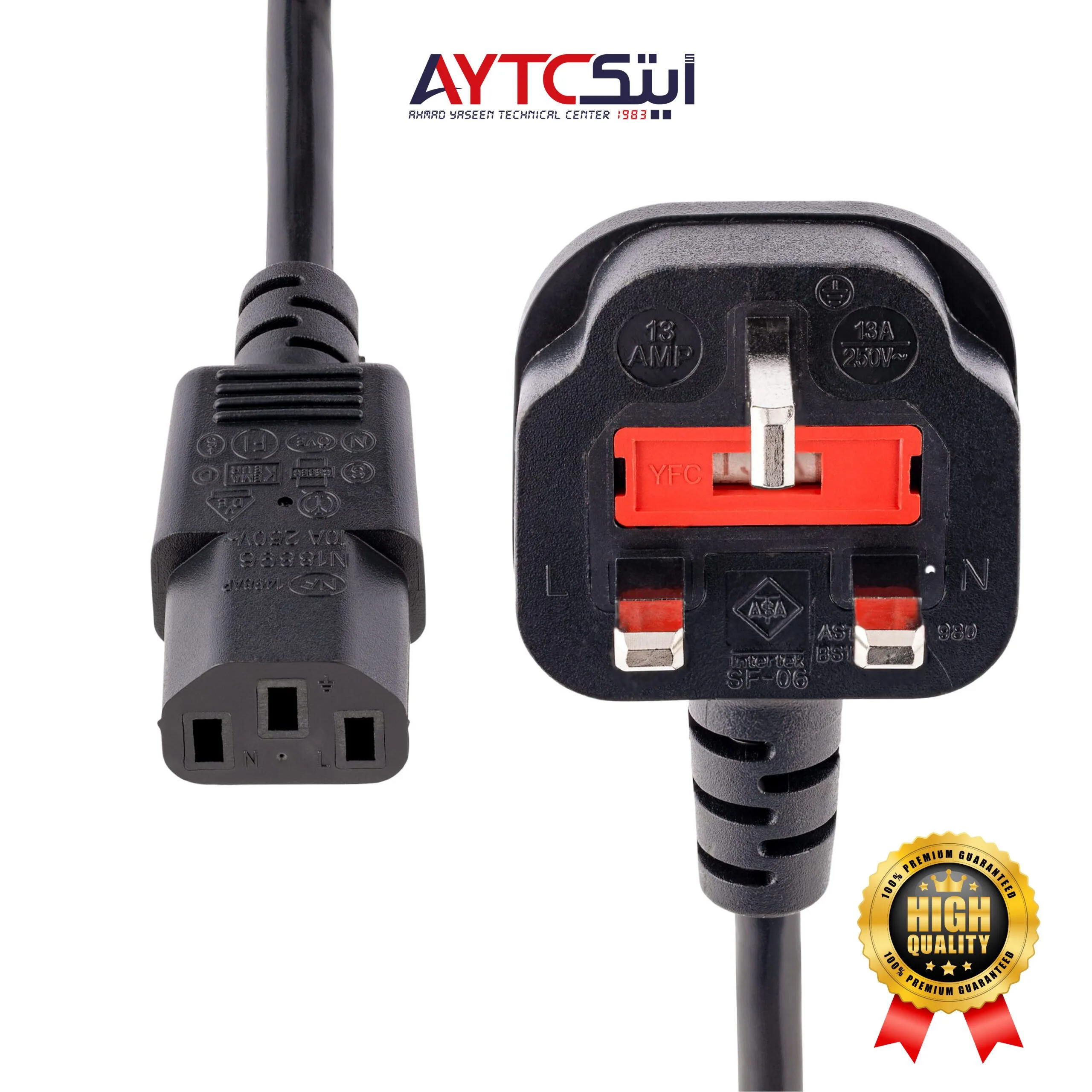 كابل كهرباء للكمبيوتر والطابعة بقابس MK بطول 1.5 متر - متوافق من AYTC