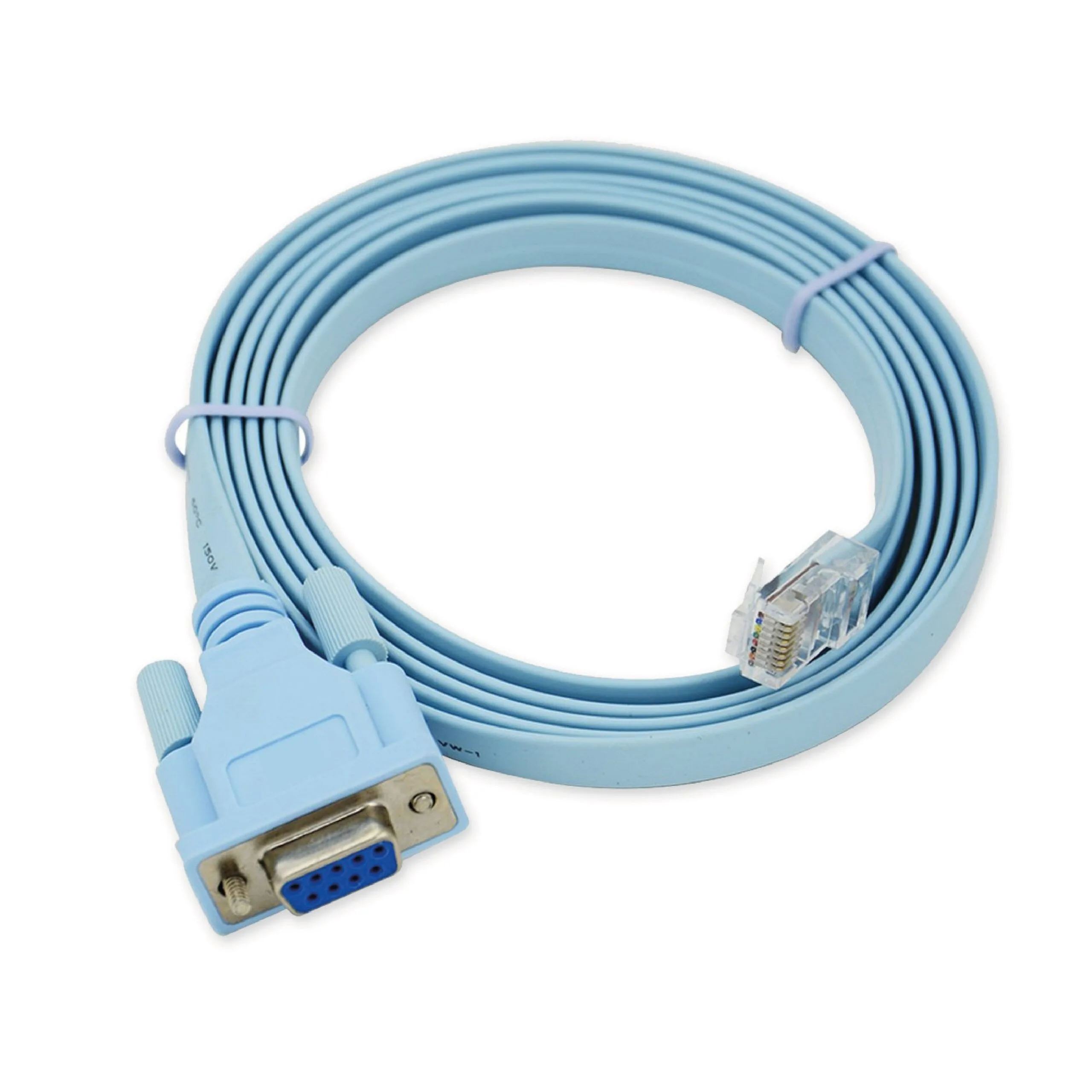 كابل Console من DB9 إلى RJ45 بطول 2 متر لأجهزة Cisco - أزرق