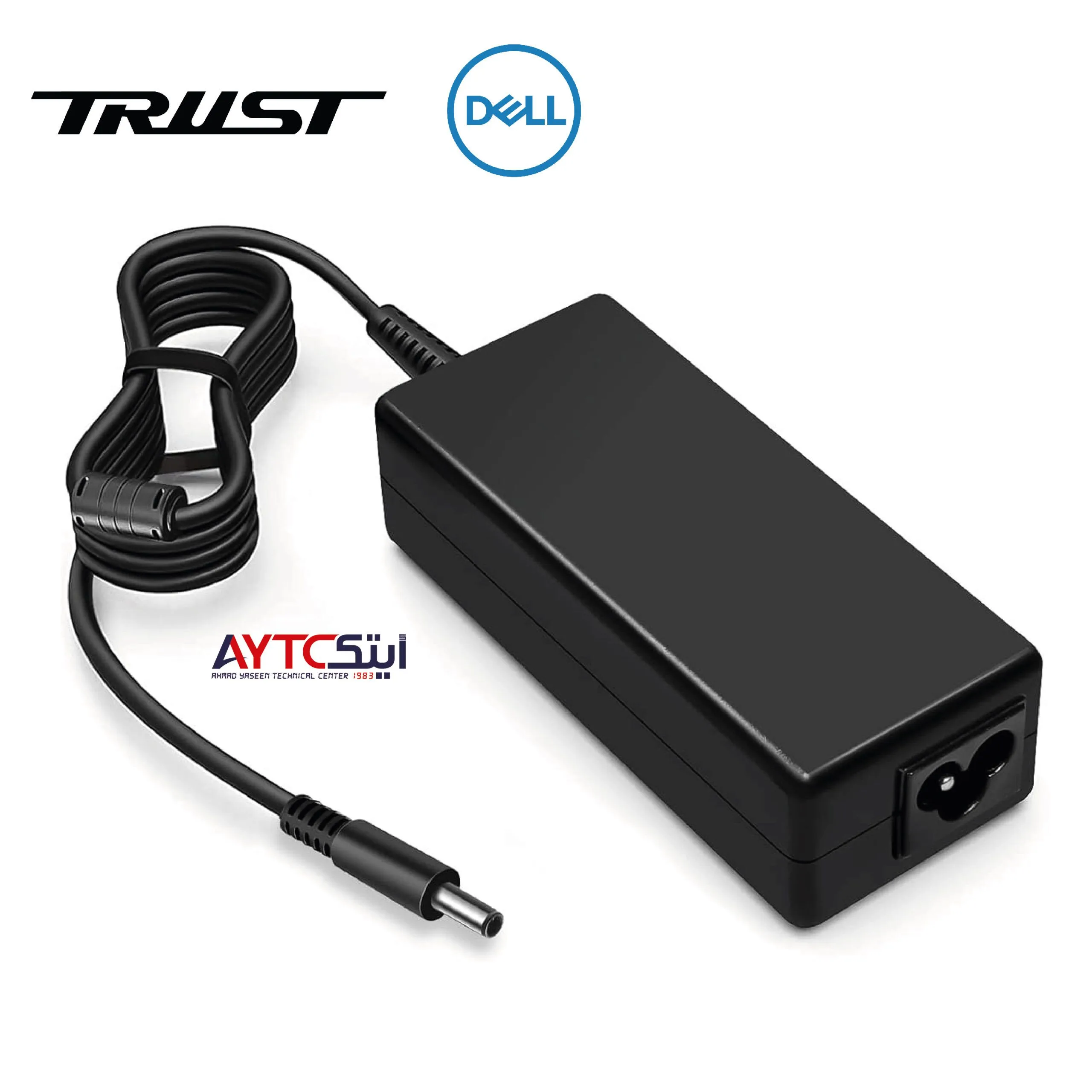 شاحن لابتوب متوافق A+ Trust لأجهزة DELL قدرة 65 واط 19.5 فولت - 4.62 أمبير / رأس 4.5×3.5 ملم