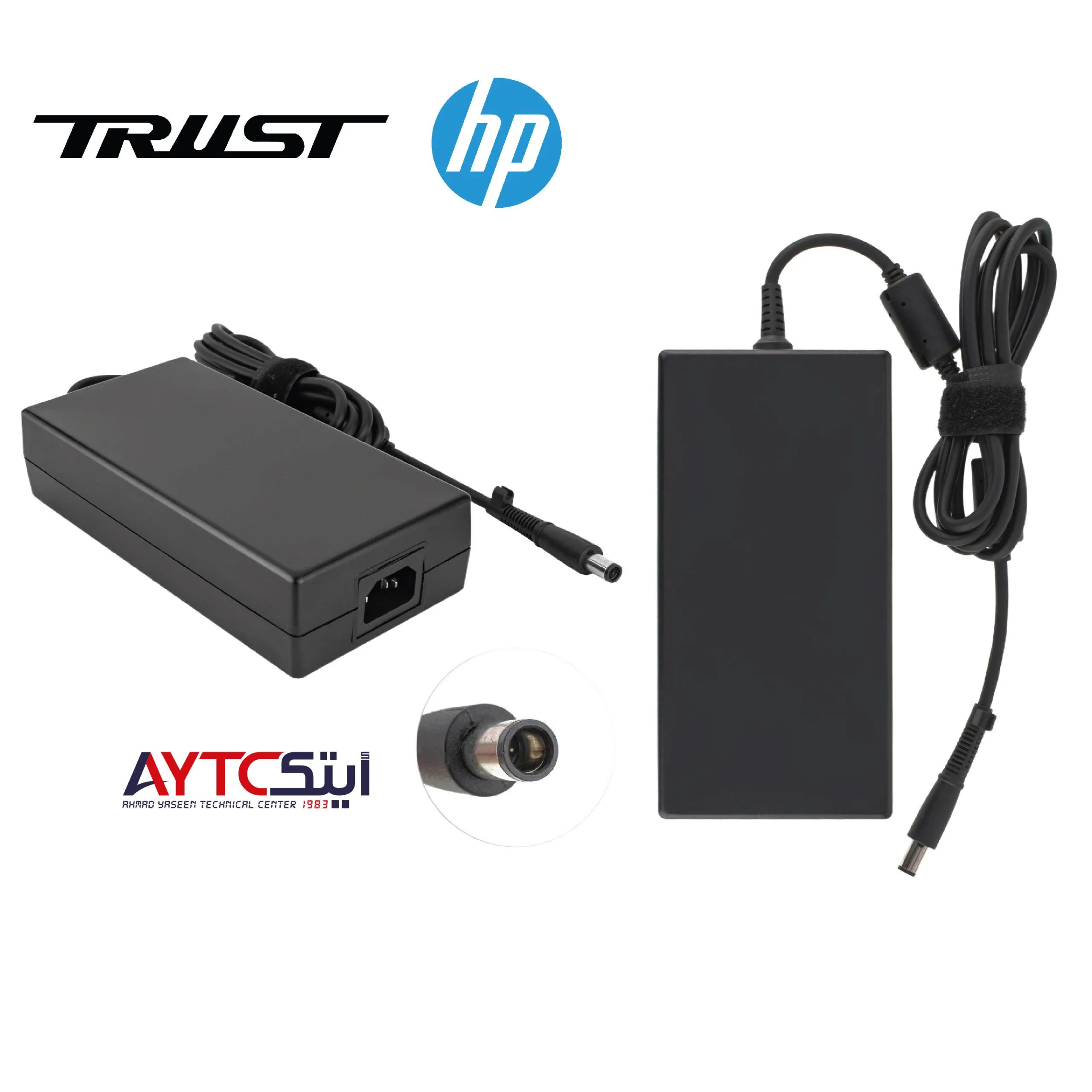 شاحن لابتوب متوافق A+ Trust لأجهزة HP قدرة 90 واط 19 فولت - 4.74 أمبير / رأس 7.4×5.0 ملم