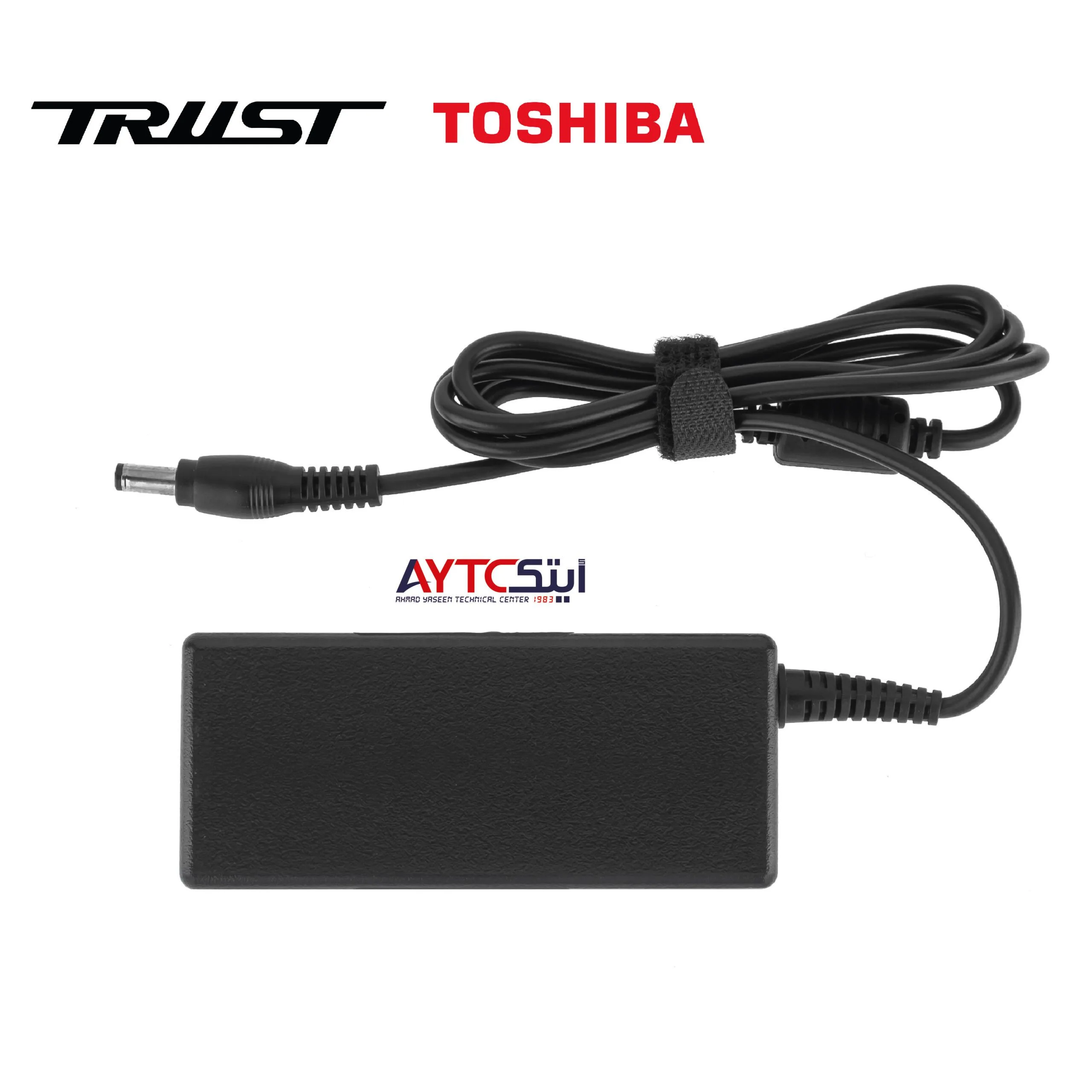 شاحن لابتوب متوافق A+ Trust لأجهزة Toshiba قدرة 90 واط 19 فولت - 4.74/3.42 أمبير / رأس 5.5×2.5 ملم