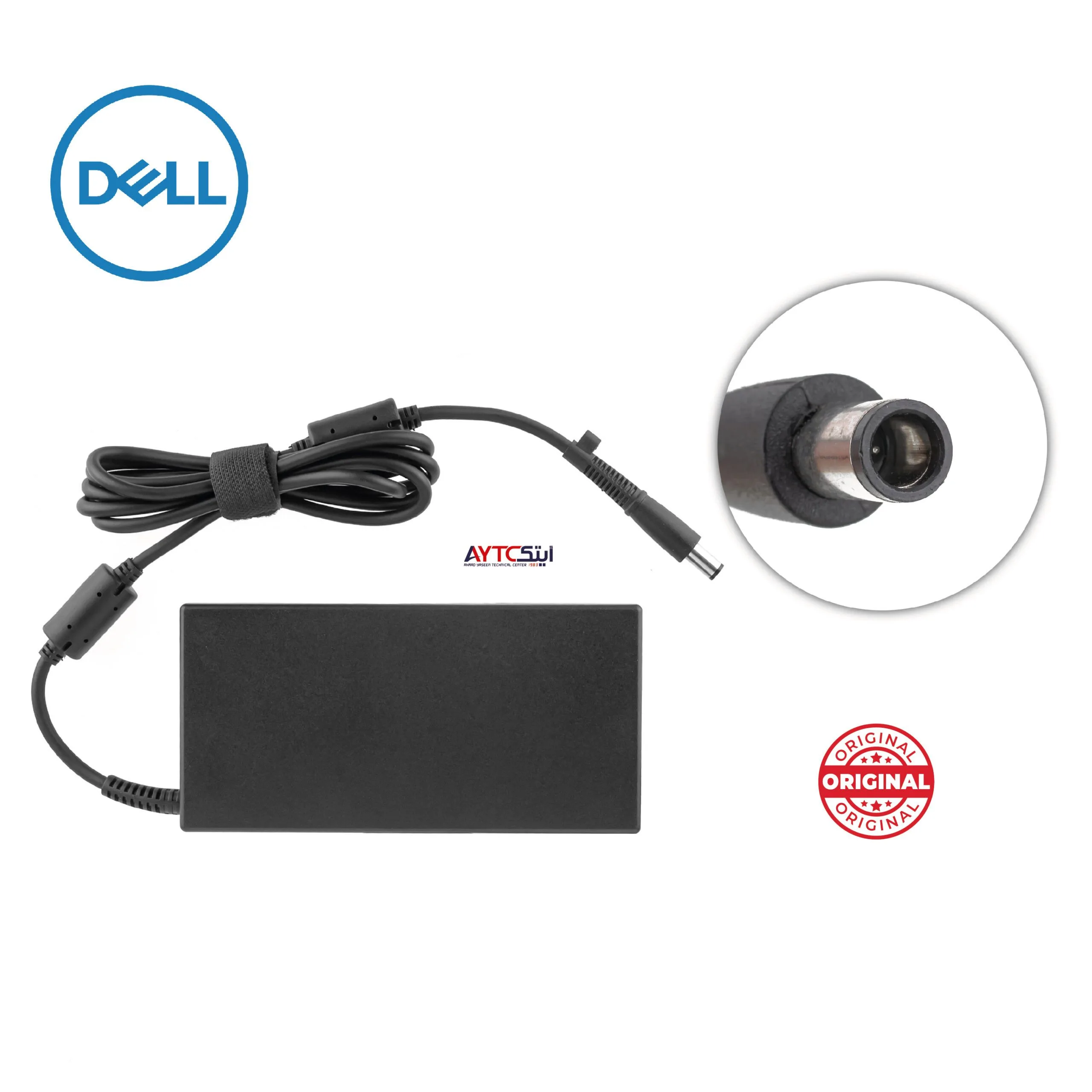 شاحن لابتوب DELL أصلي قدرة 90 واط 19.5 فولت - 4.62 أمبير / رأس 7.4×5.0 ملم