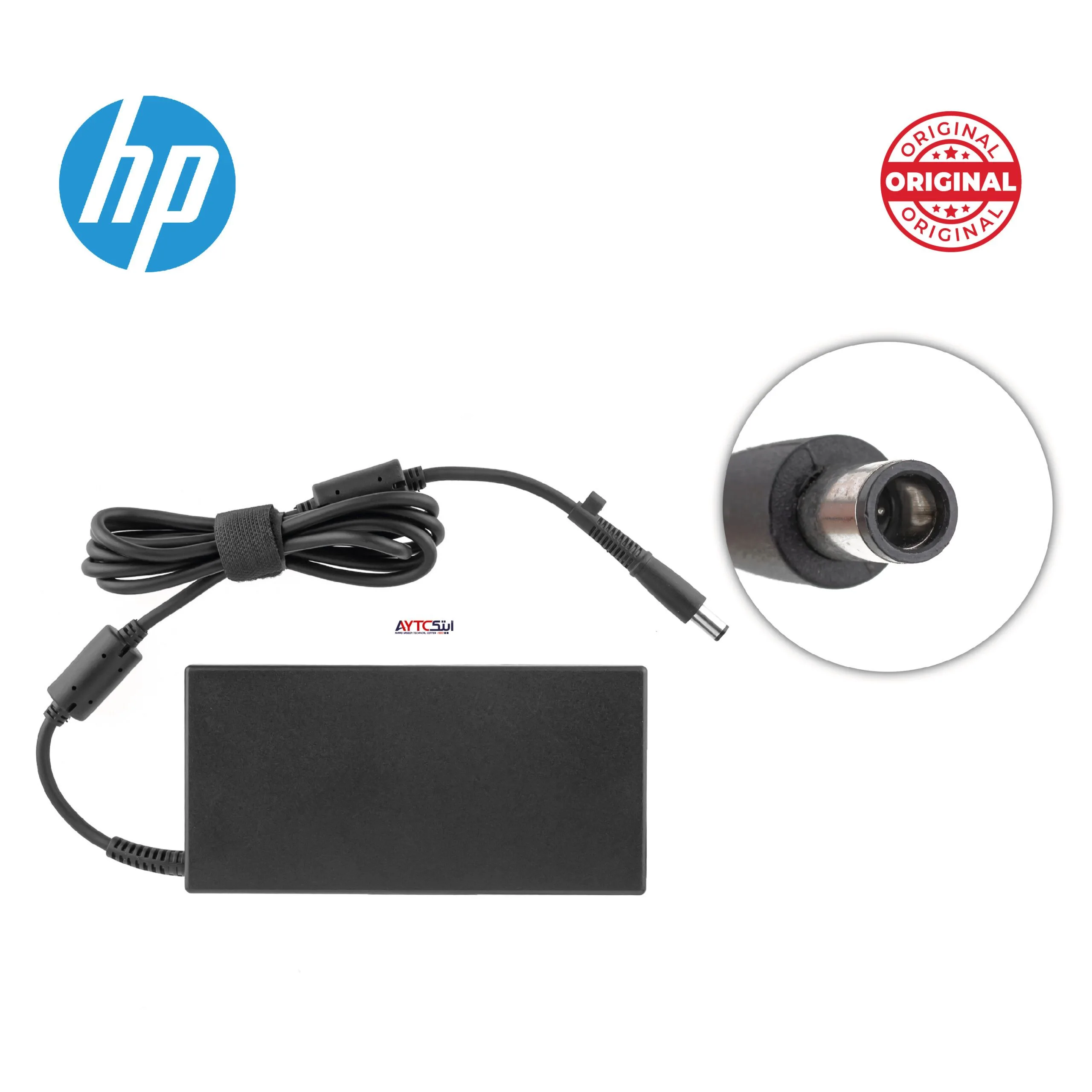 شاحن لابتوب HP أصلي قدرة 90 واط 19 فولت - 4.74 أمبير / رأس 7.4×5.0 ملم