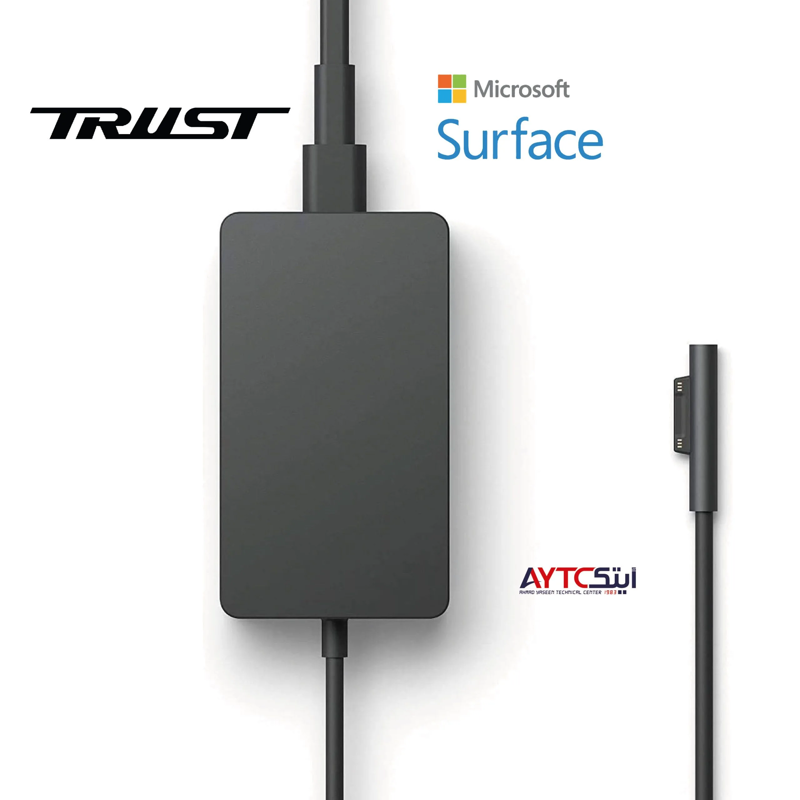 شاحن متوافق من Trust لجهاز Microsoft Surface Pro قدرة 65 واط 15 فولت - 4 أمبير