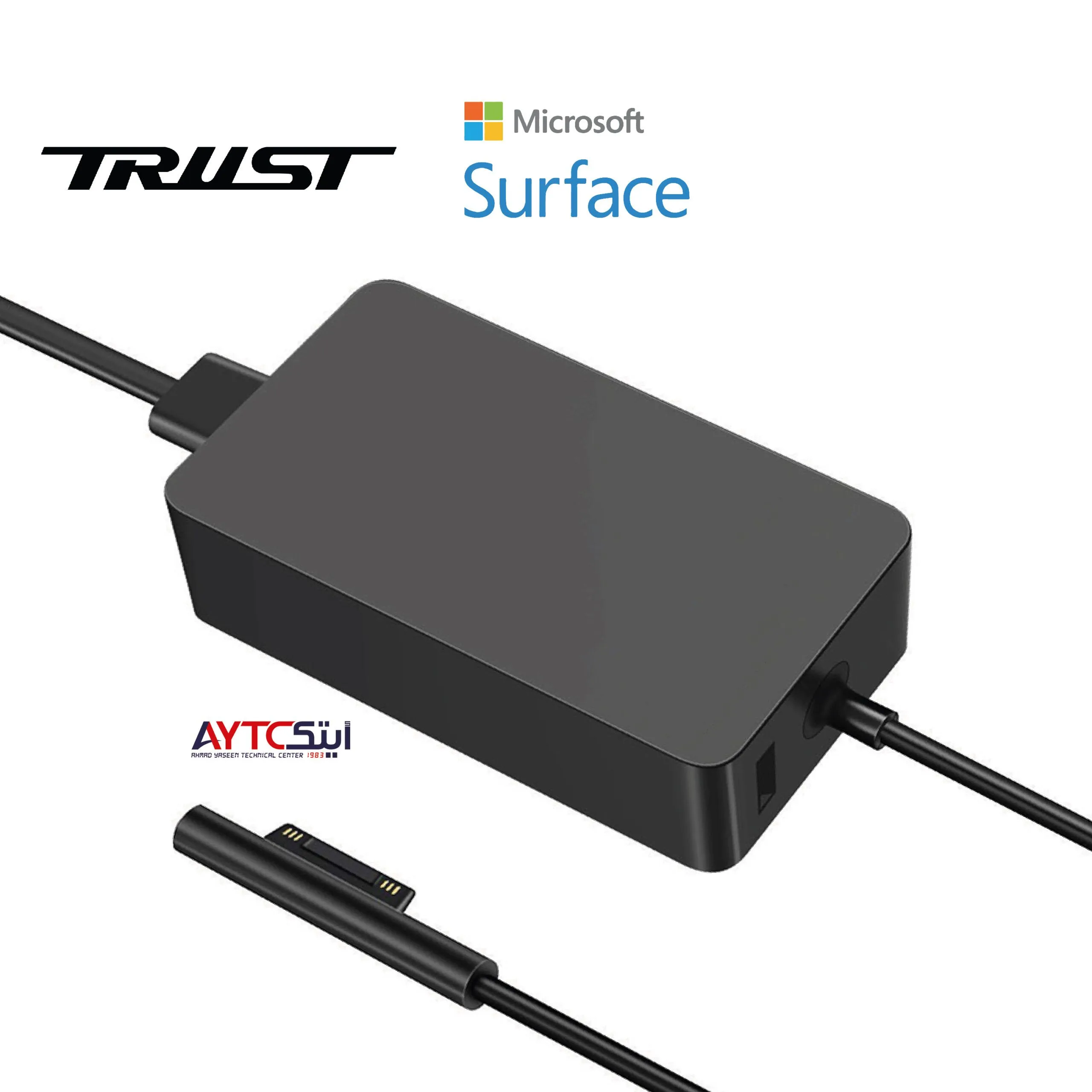شاحن متوافق من Trust لجهاز Microsoft Surface Pro قدرة 65 واط 15 فولت - 4 أمبير