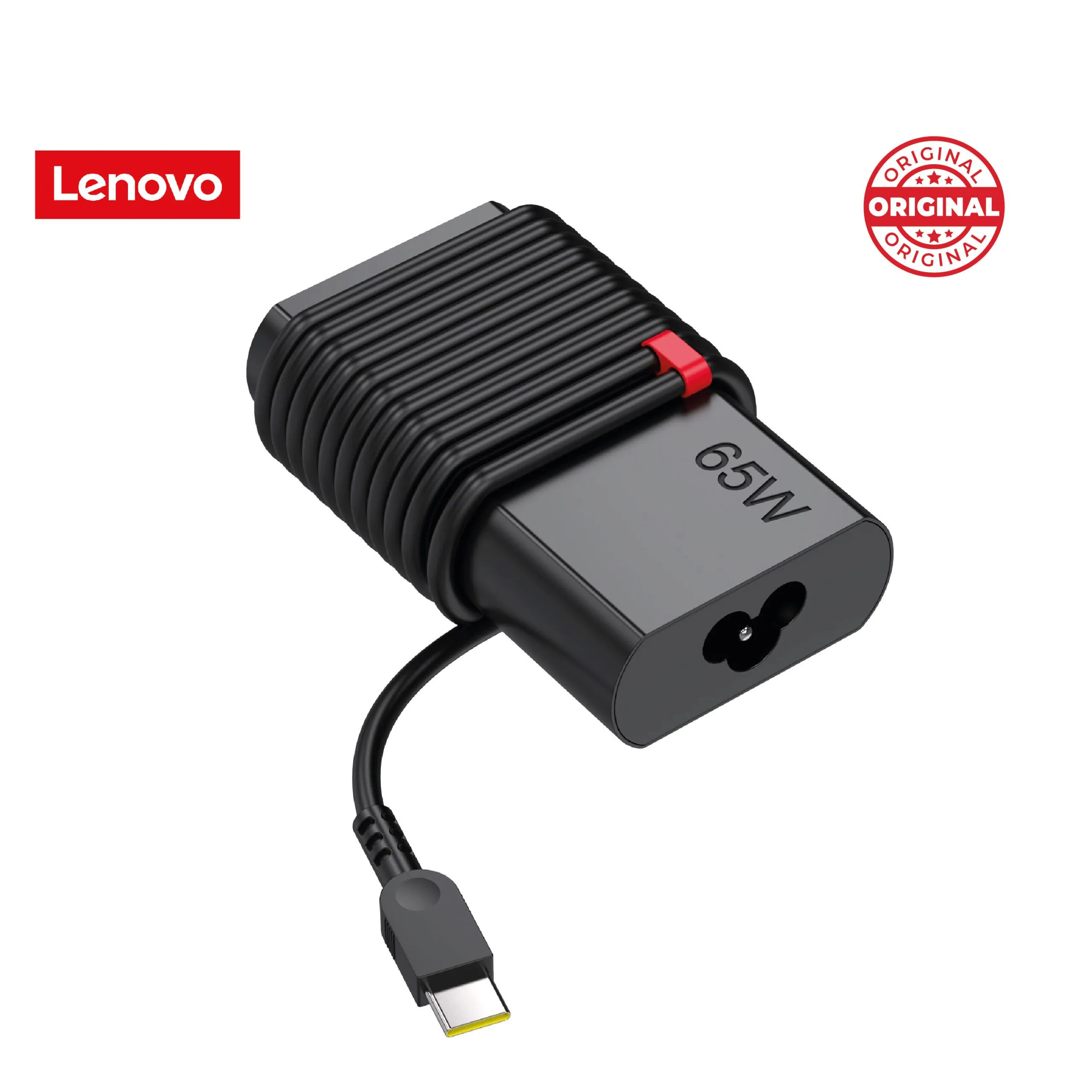 شاحن لابتوب Lenovo أصلي بمنفذ USB Type-C قدرة 65 واط