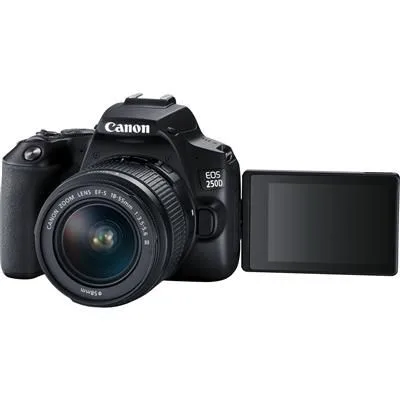 كاميرا Canon EOS 250D بدقة 24.1 ميجابكسل مع عدسة EF-S 18-55mm f/3.5-5.6 III