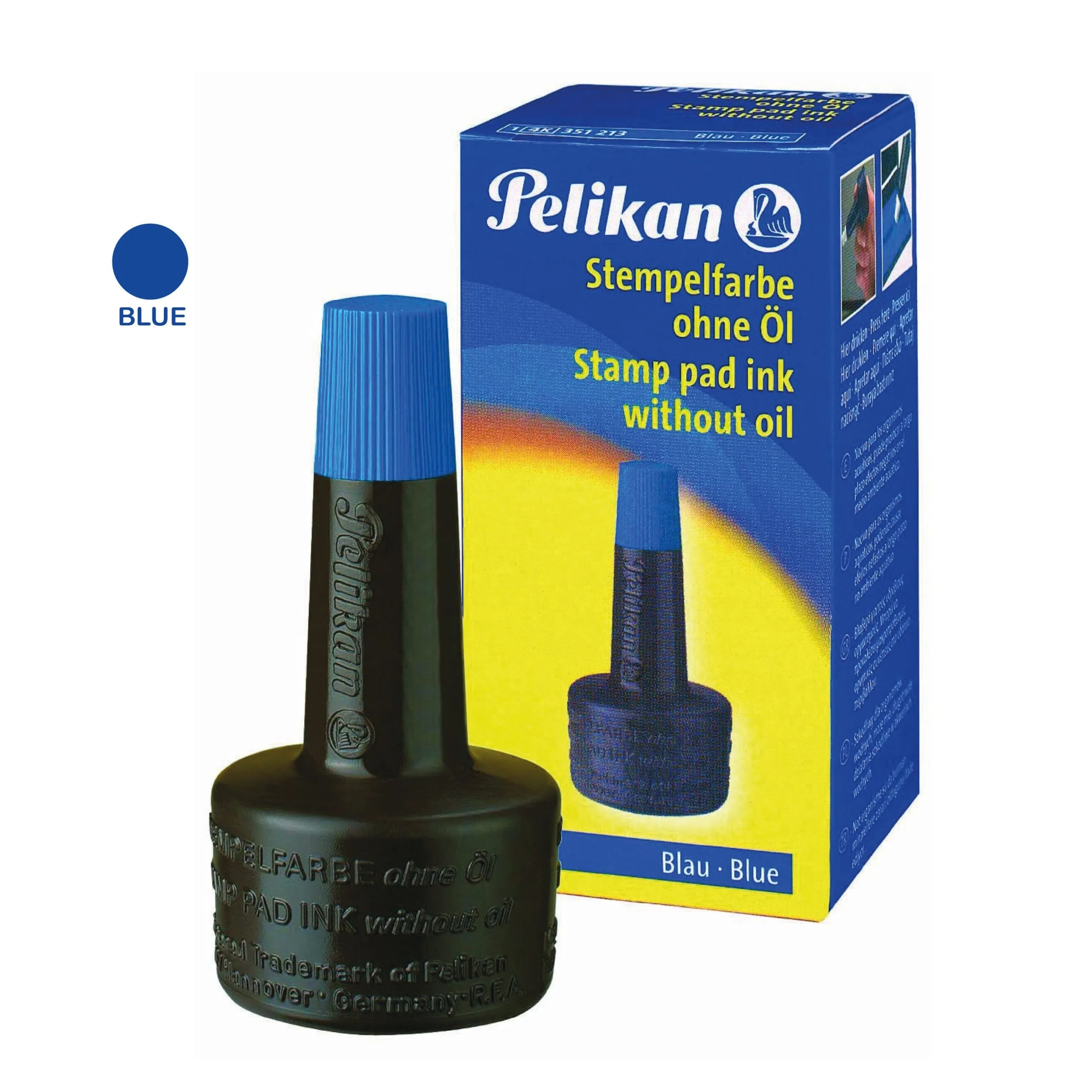 حبر وسادة الختم Pelikan عبوة 30 مل - أزرق