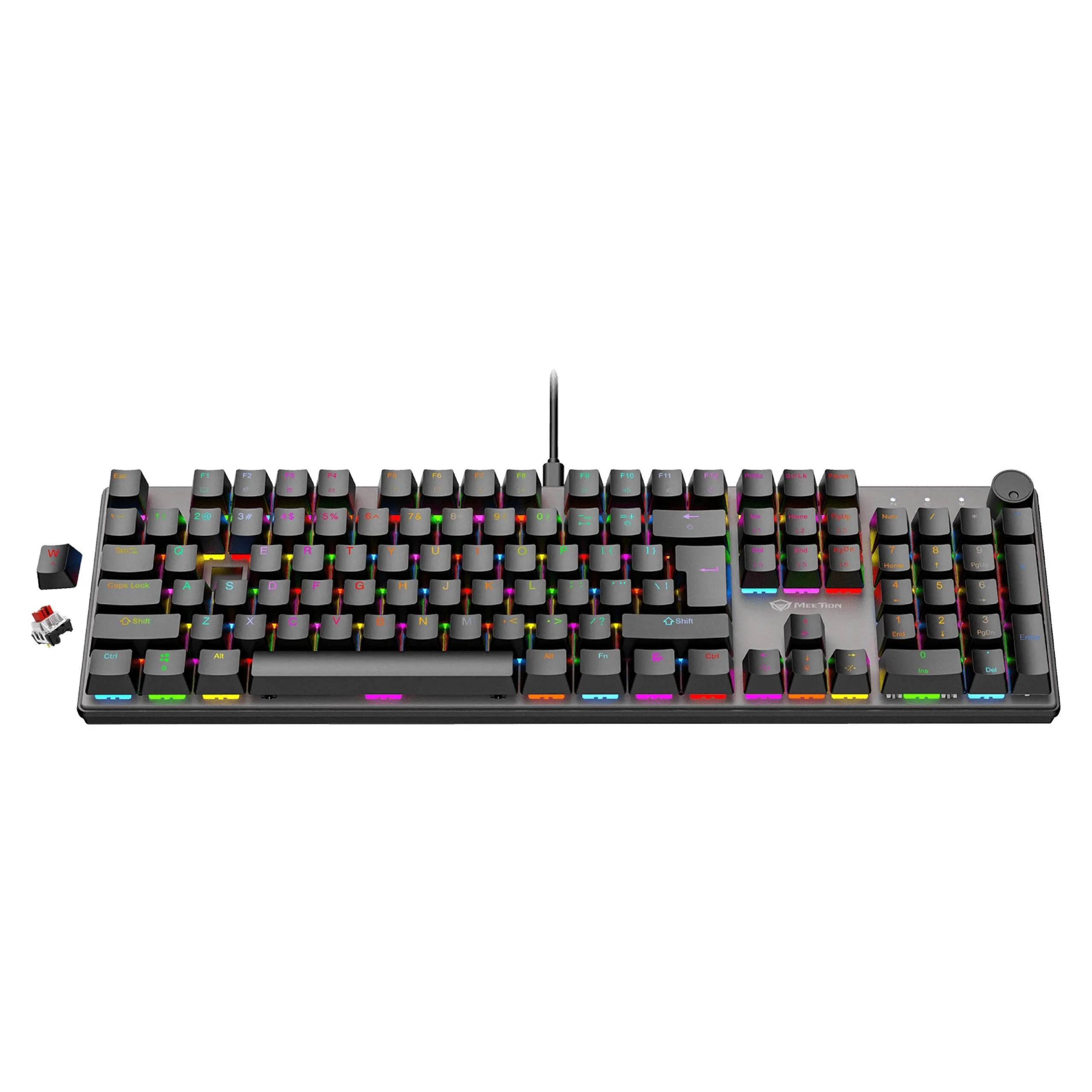 كيبورد ميكانيكي Meetion MK009 PRO بمفاتيح قابلة للتبديل وإضاءة RGB