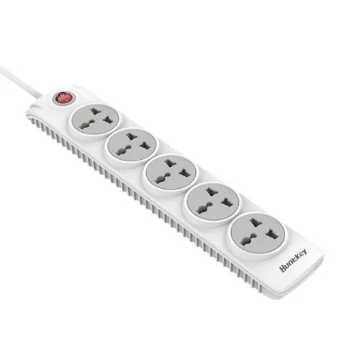مشترك كهرباء Huntkey SZN501 MK بخمسة مقابس عالمية 10 أمبير - طول 3 أمتار