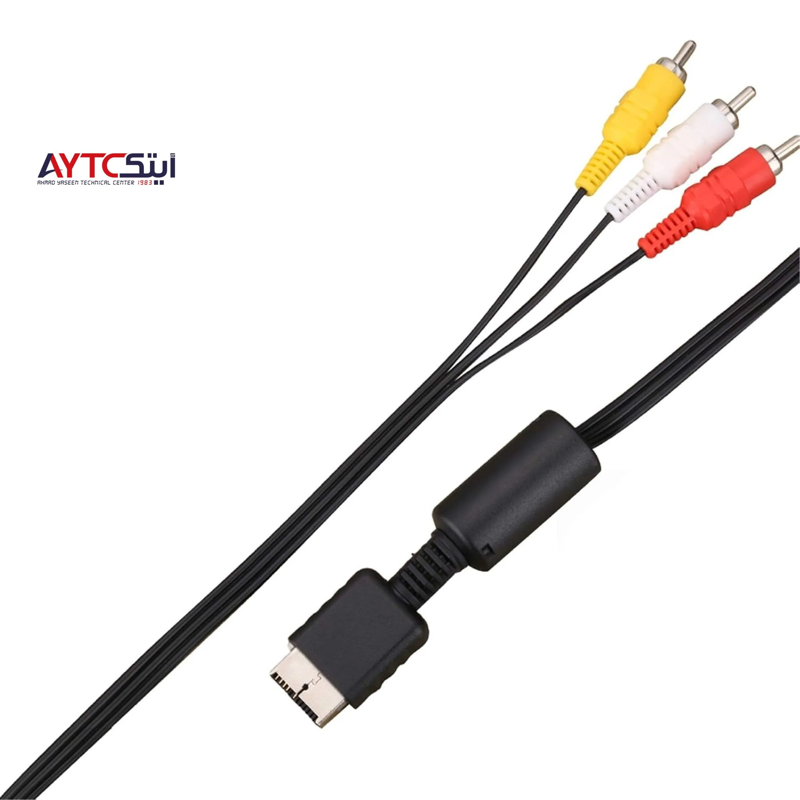 كابل AV ثلاثي الرؤوس 3RCA لجهاز PS2 بطول 1.5 متر