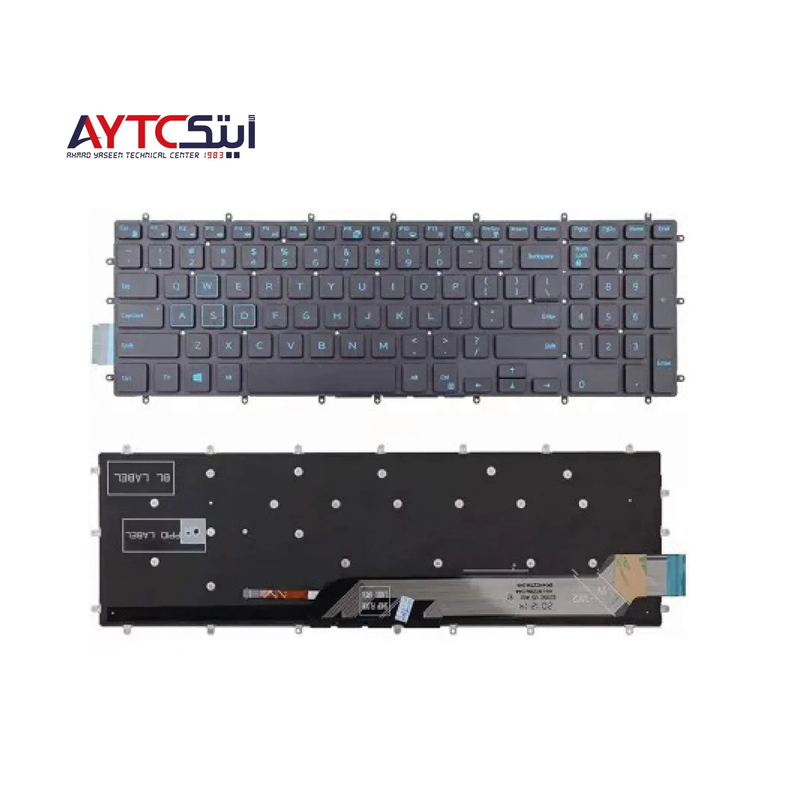 Laptop Keyboard for DELL INSPIRON G3 15 Gaming - English & Arabic Layout Black-Bule With Backlit