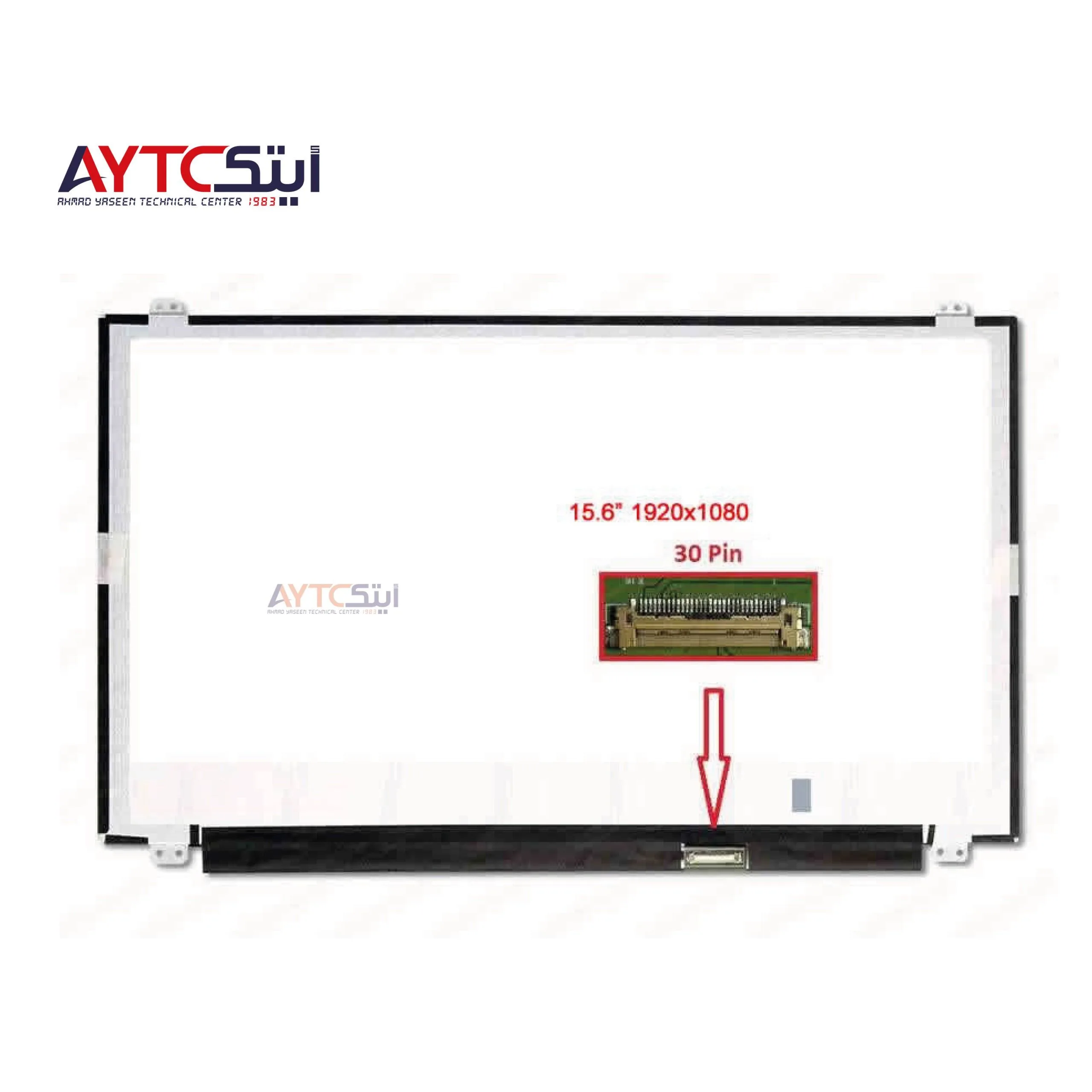 شاشة لابتوب بديلة 15.6 بوصة Full HD نحيفة 30 دبوساً LED - NT156FHM-N41