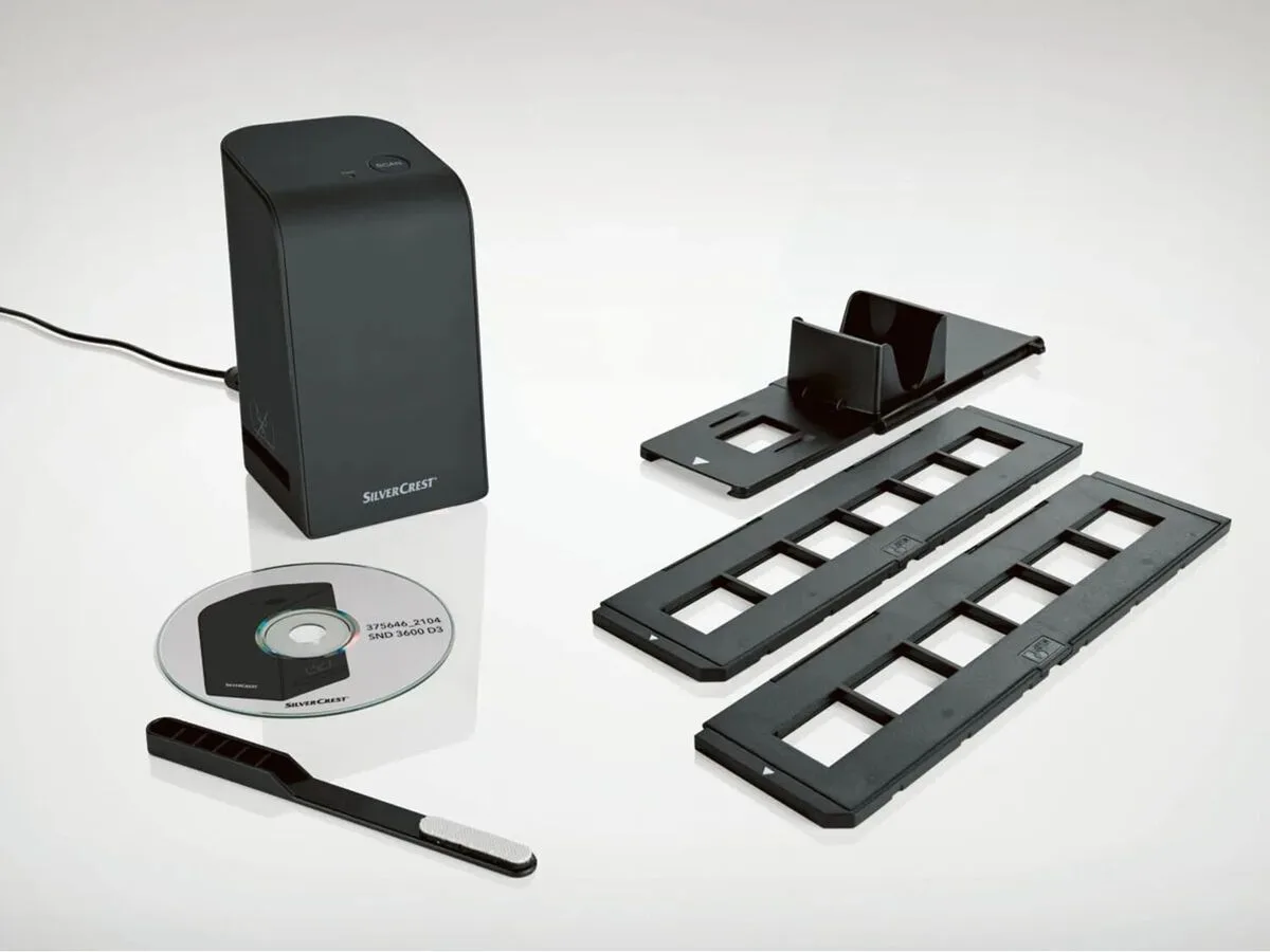 ماسح شرائح ونيجاتيف Silvercrest SND 3600 D3 بدقة 1800 DPI بمنفذ USB