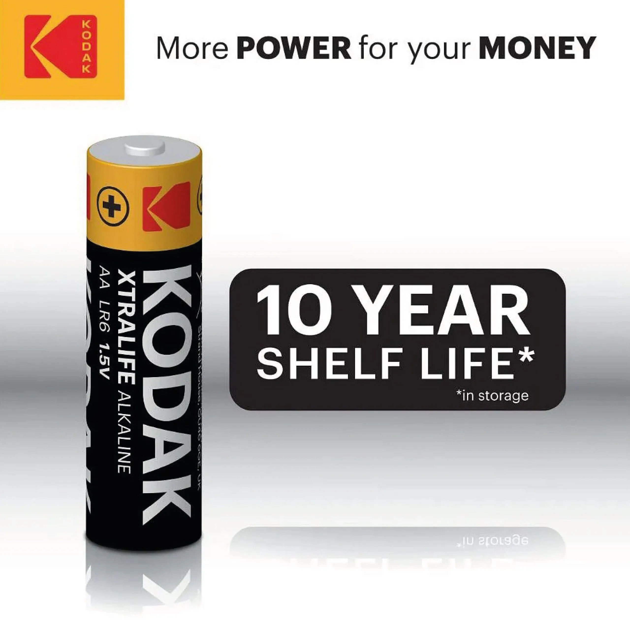 بطاريات KODAK XTRALIFE قلوية حجم AA بجهد 1.5 فولت - عبوة قطعتين