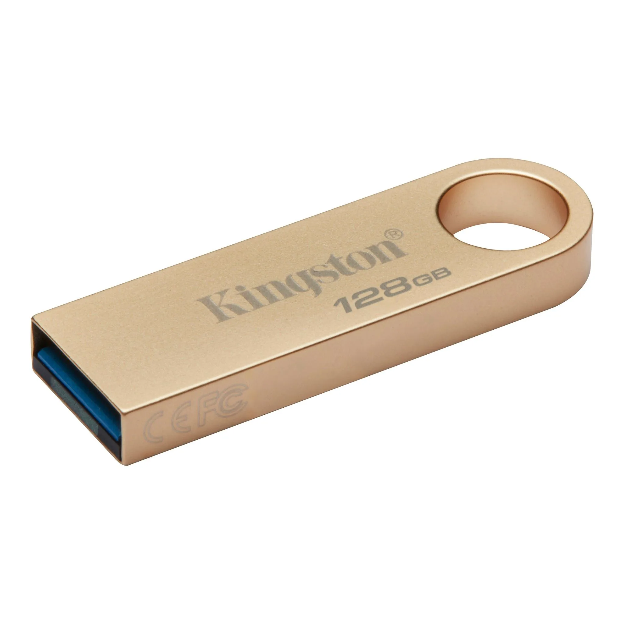 Kingston 128GB DataTraveler SE9 G3 USB A 3.2 Flash Drive - Premium Metal Gold