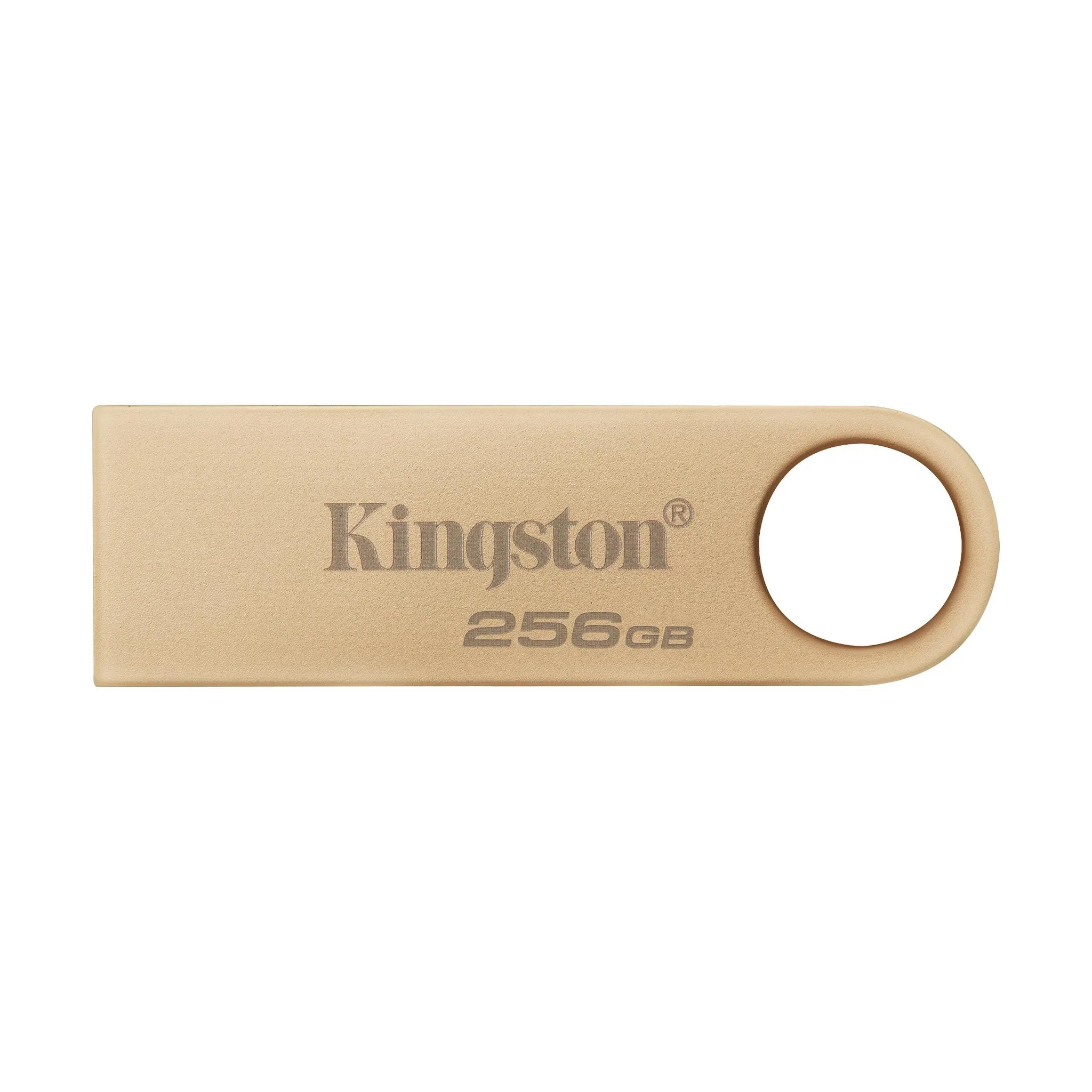 فلاشة Kingston DataTraveler SE9 G3 سعة 256GB بمنفذ USB-A 3.2 - معدنية ذهبية