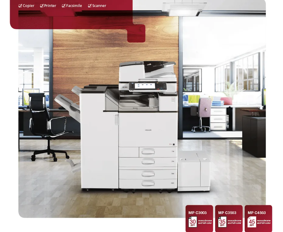 RICOH AFICO MPC 3003 Refurbished Color Office Copier