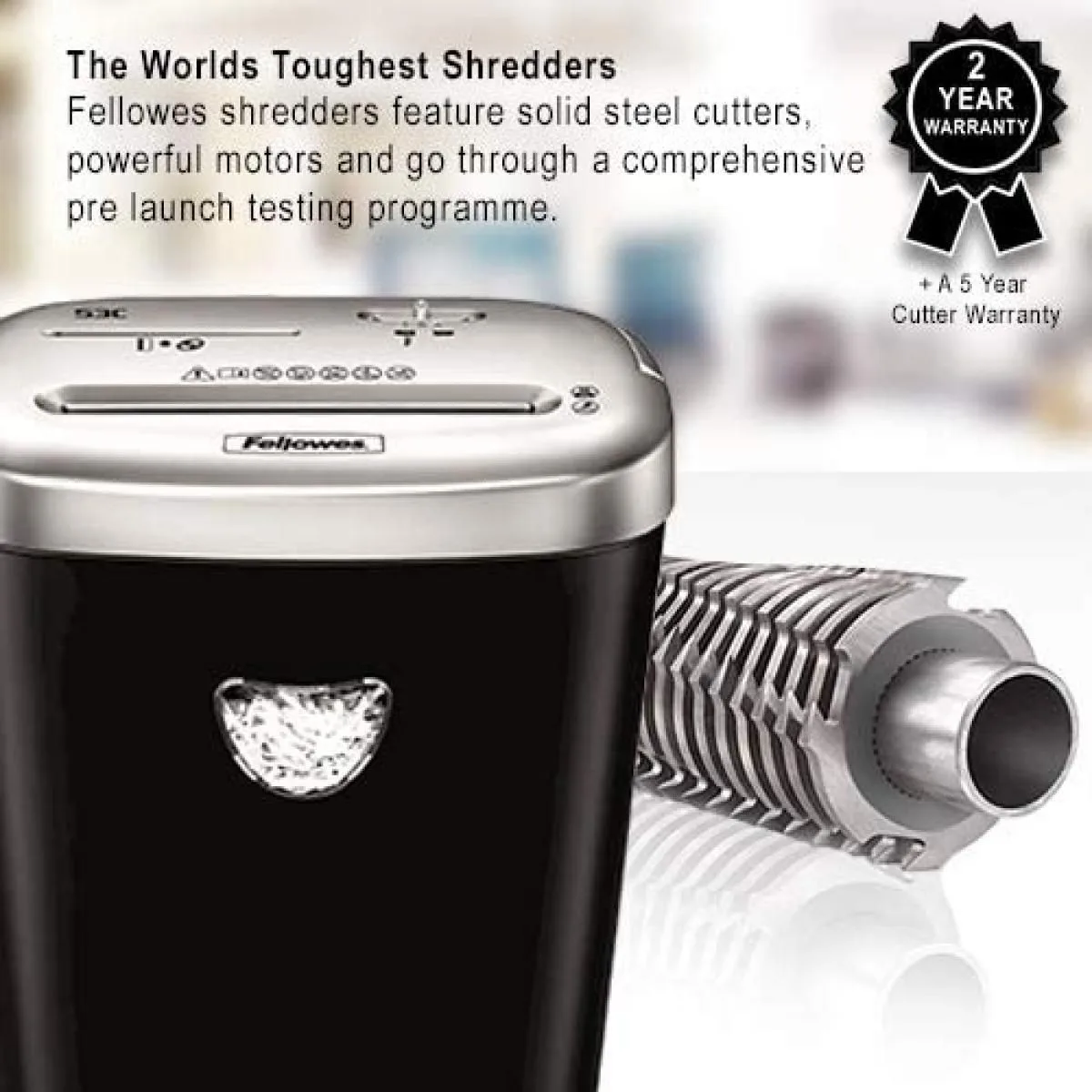 آلة تمزيق ورق Fellowes Powershred 53C بقص متقاطع - 10 أوراق في المرة