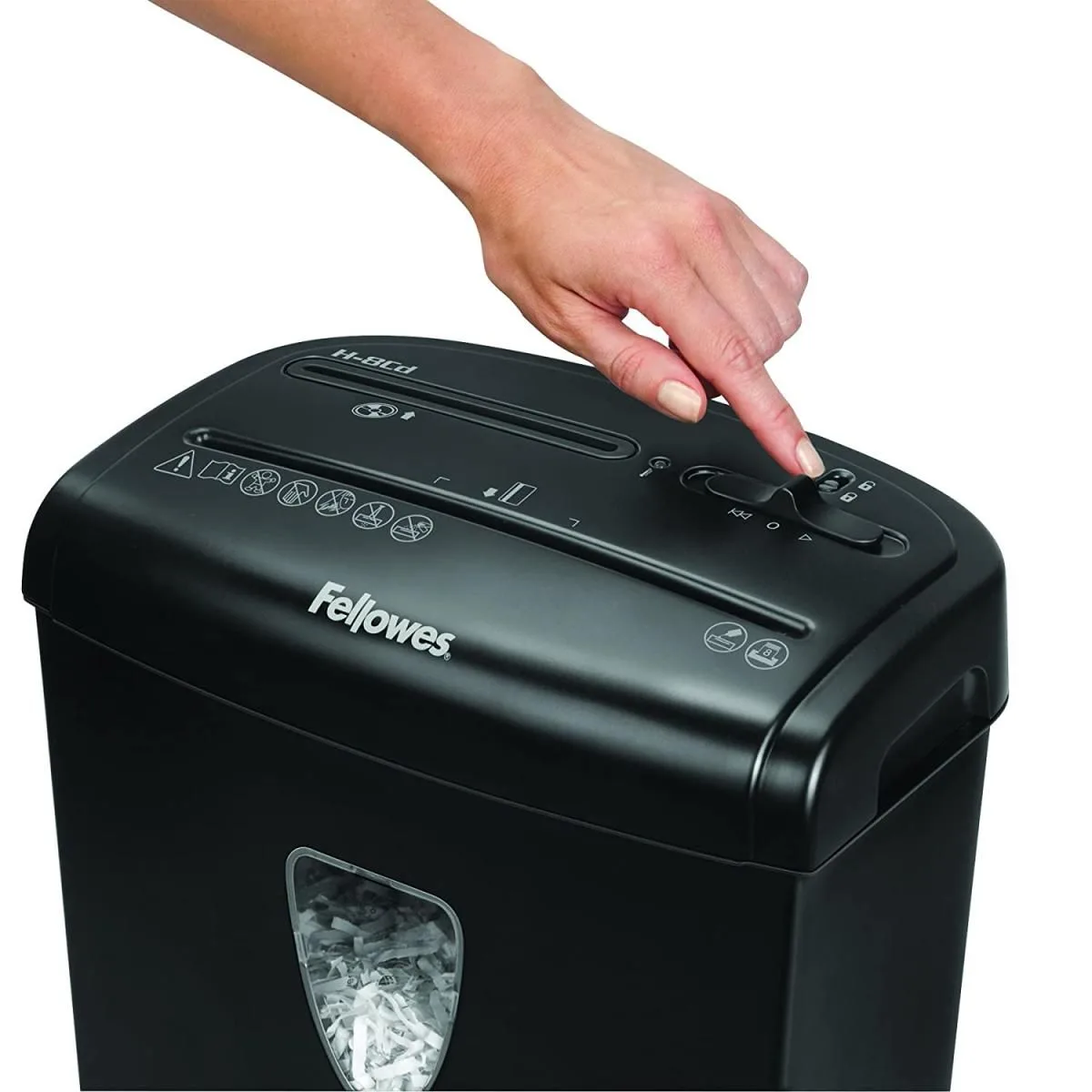 آلة تمزيق ورق Fellowes Powershred H-8CD بقص متقاطع - 8 أوراق في المرة