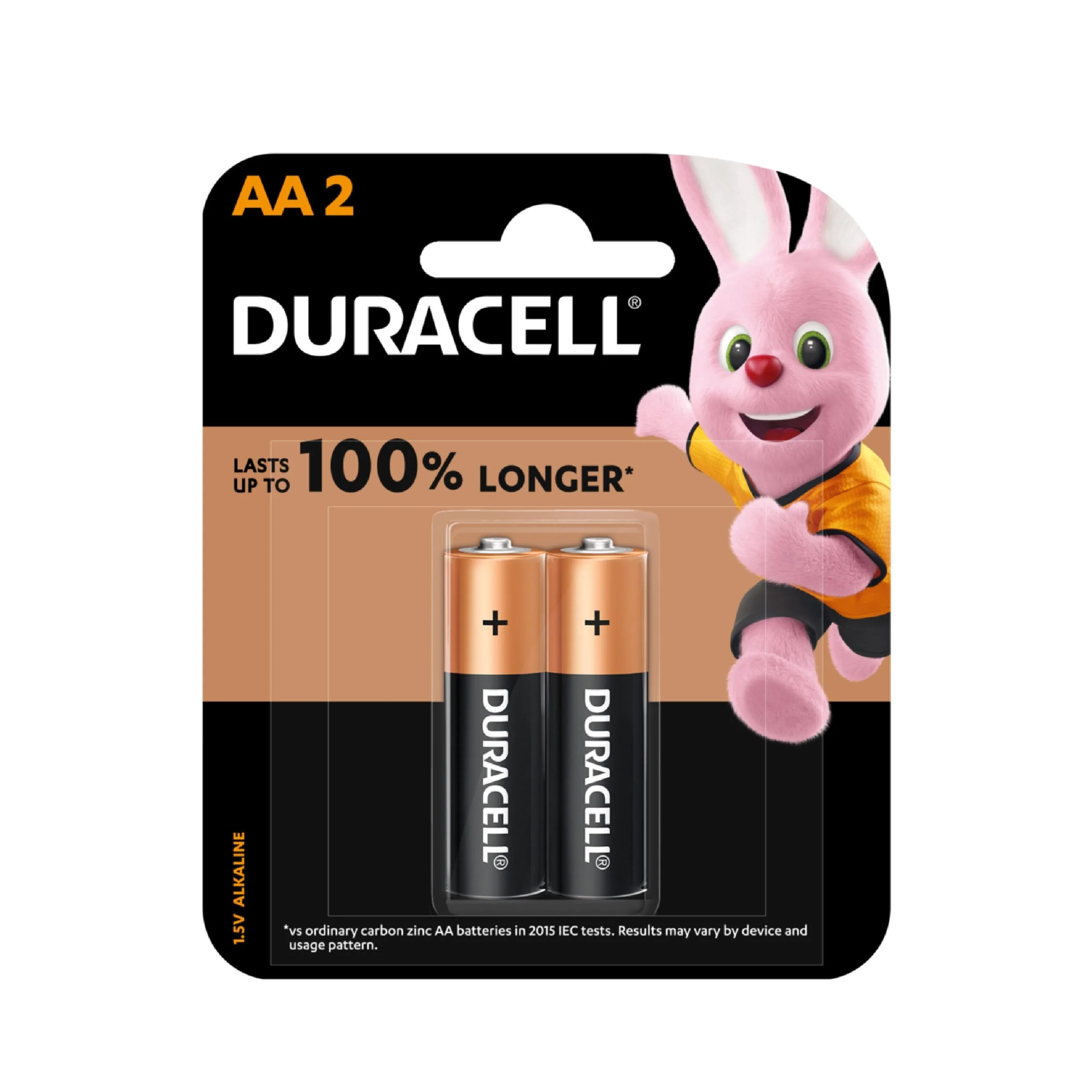 بطاريات DURACELL قلوية حجم AA (LR6) بجهد 1.5 فولت - عبوة قطعتين