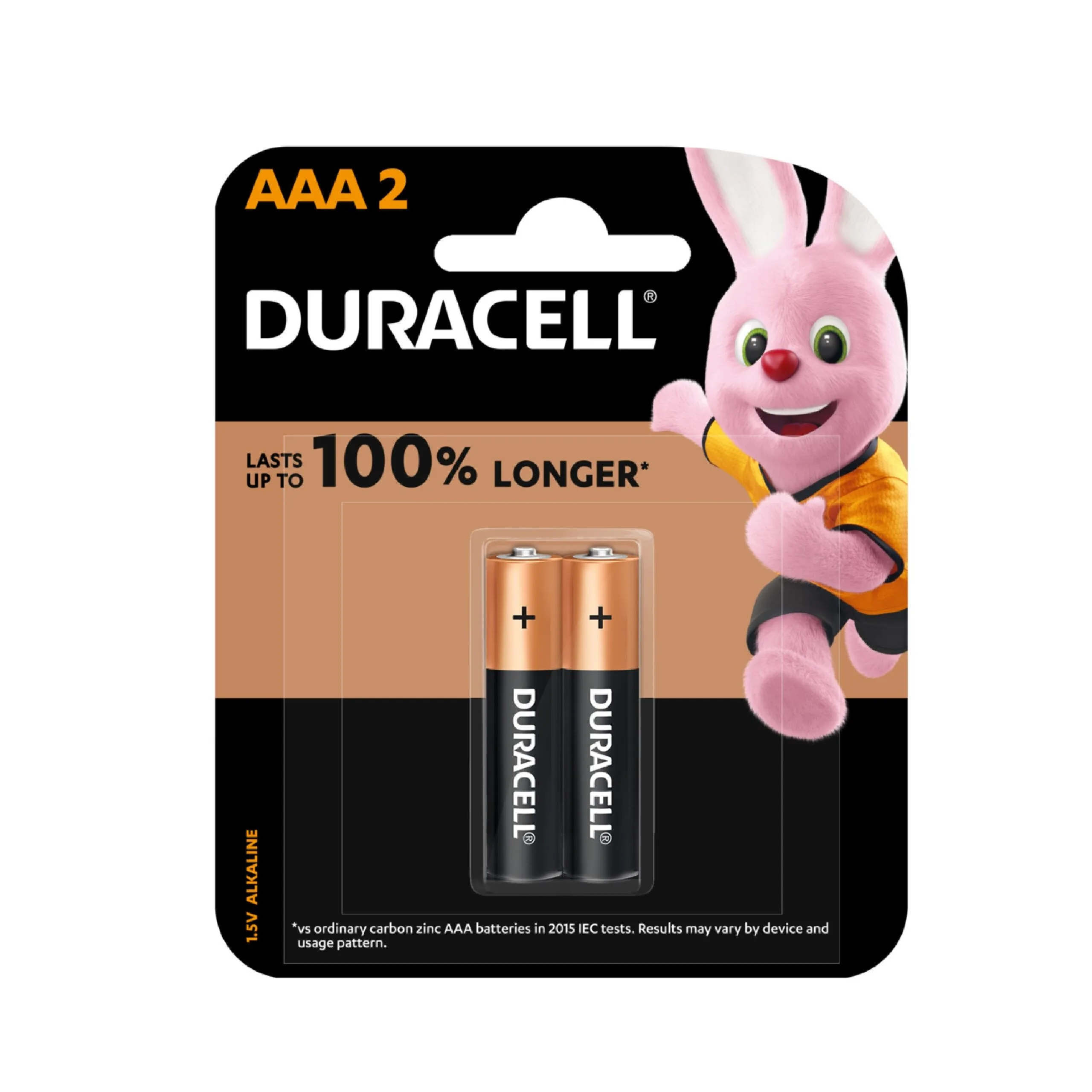 بطاريات DURACELL قلوية حجم AAA (LR03) بجهد 1.5 فولت - عبوة قطعتين