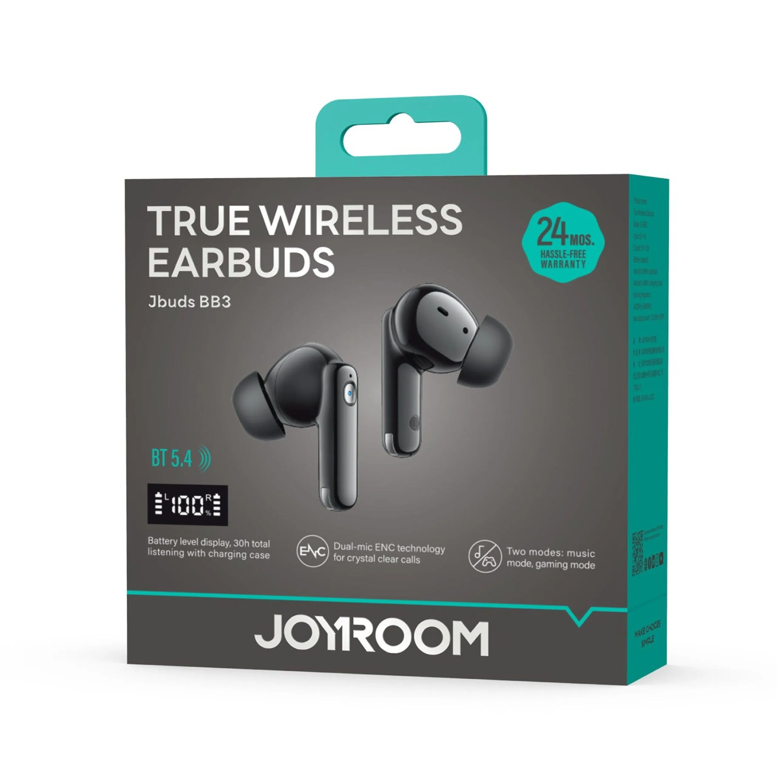 سماعات أذن لاسلكية Joyroom Jbuds BB3 بخاصية ENC - أسود