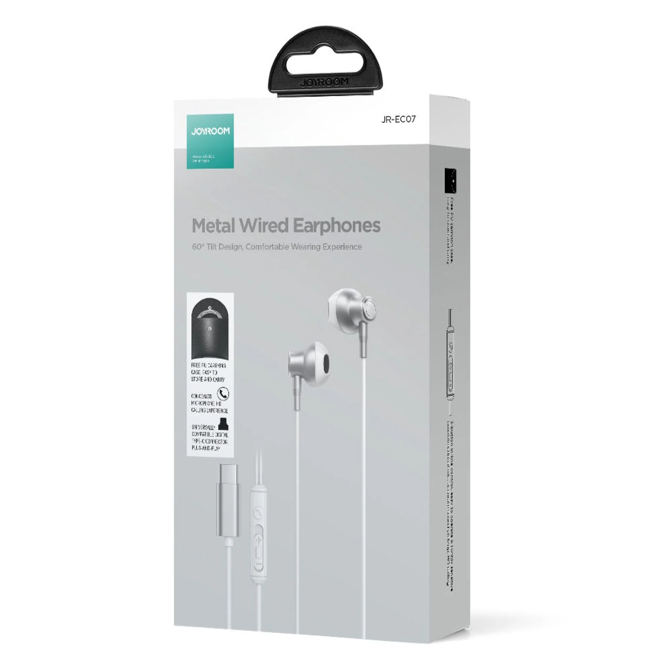 سماعات أذن سلكية Joyroom JR-EC07 نصف داخلية بمنفذ Type-C