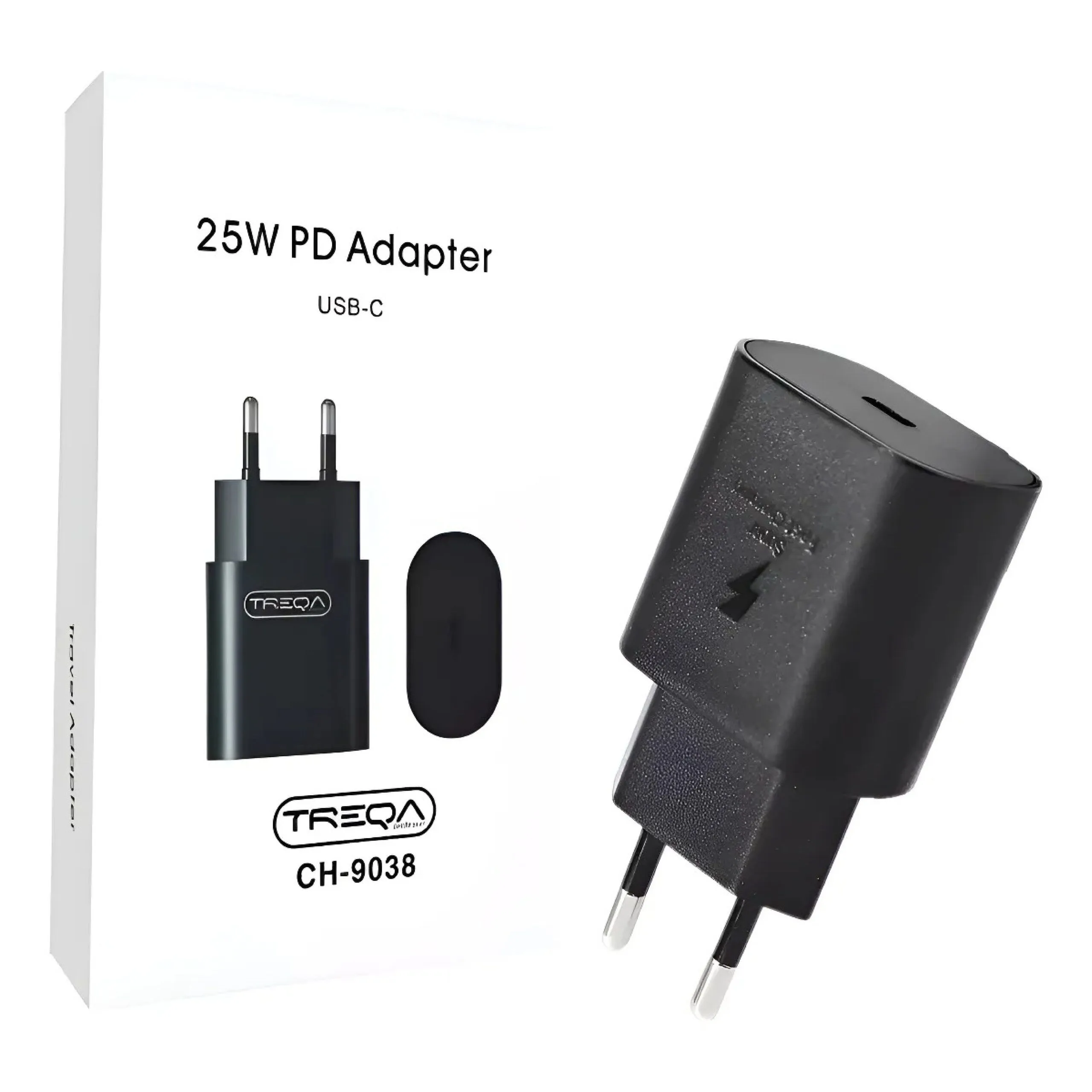 شاحن TREQA CH-9038 بمنفذ USB-C بتقنية PD - قدرة 25 واط