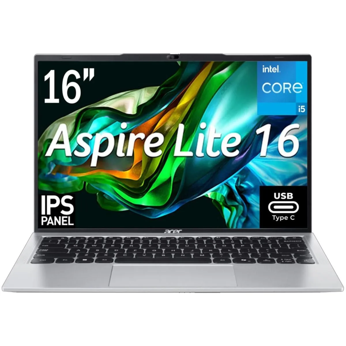 Acer Aspire Lite 16 AL16-52P-52JZ Intel Core i5 13th Gen 10-Cores | 8GB DDR5 | 512GB M.2 SSD NVMe | 16" FHD IPS | Slim D