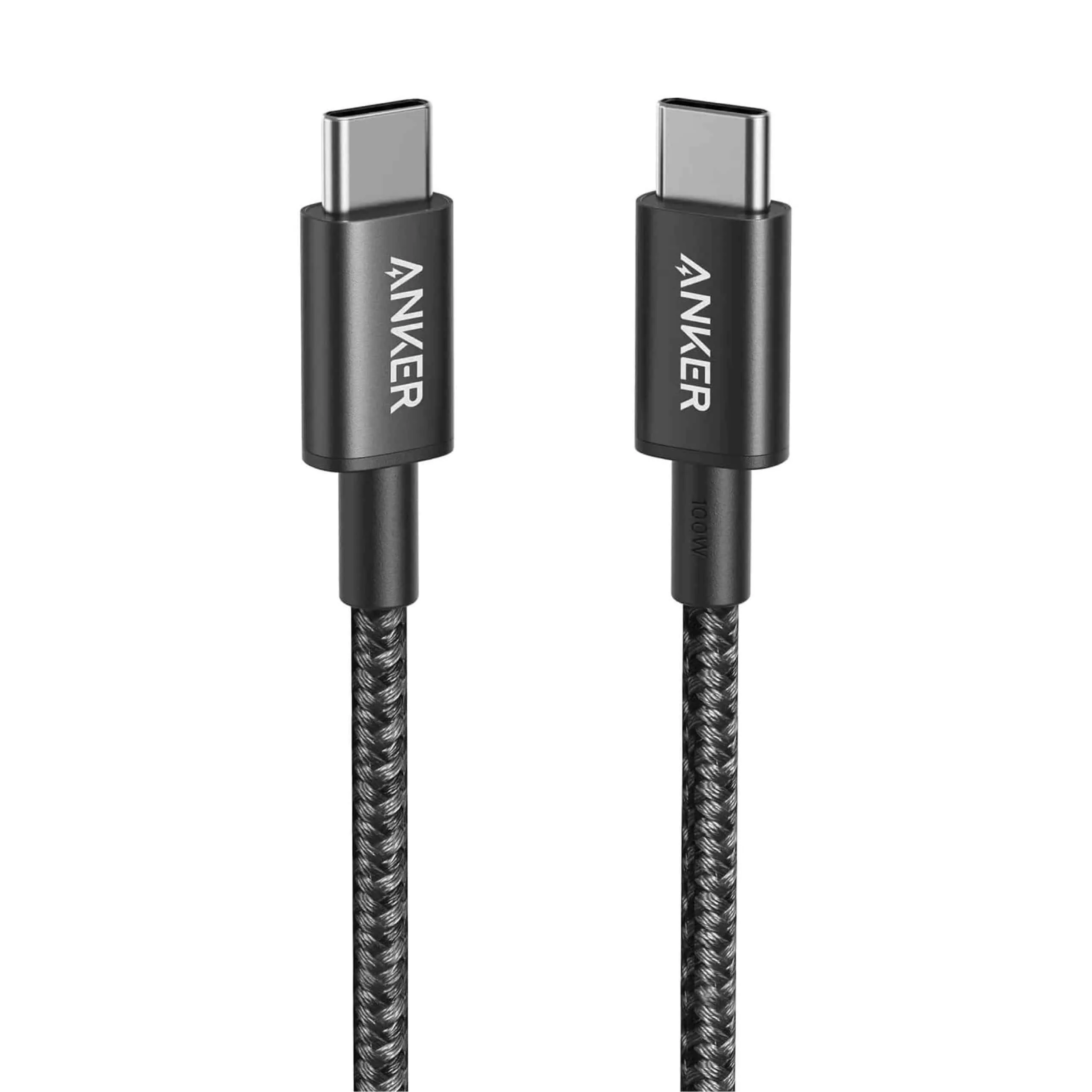 كابل Anker من USB-C إلى USB-C مجدول متين للشحن السريع بطول 1 متر - 60 واط