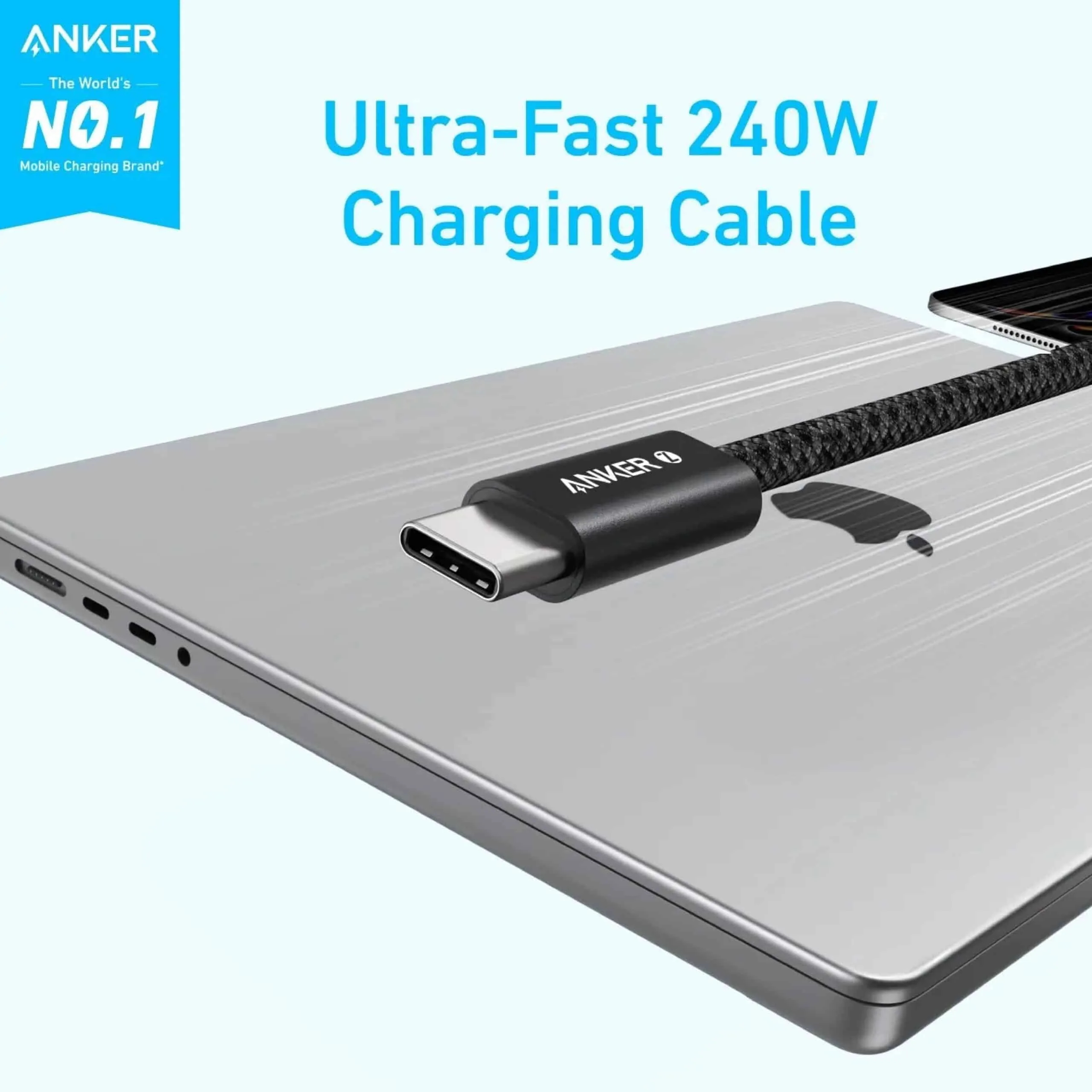 Anker Zolo USB-C to USB-C Braided Fast Charging Cable 6ft - 240W