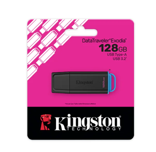 فلاشة Kingston DataTraveler Exodia G2 سعة 128GB بمنفذ USB-A 3.2 Gen 1