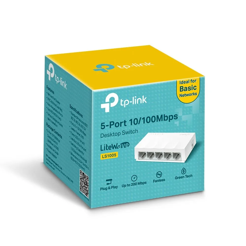 TP-Link 5-Port 10/100Mbps Desktop Switch - LS1005