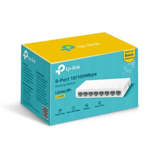 TP-Link 8-Port 10/100Mbps Desktop Switch - LS1008